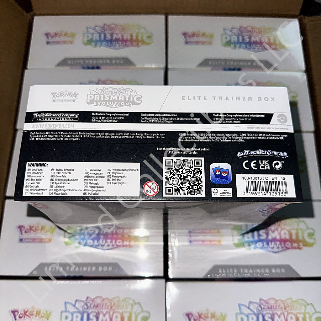 Pokémon TCG Scarlet Violet Prismatic Evolutions Elite Trainer Box Scratch n Dent