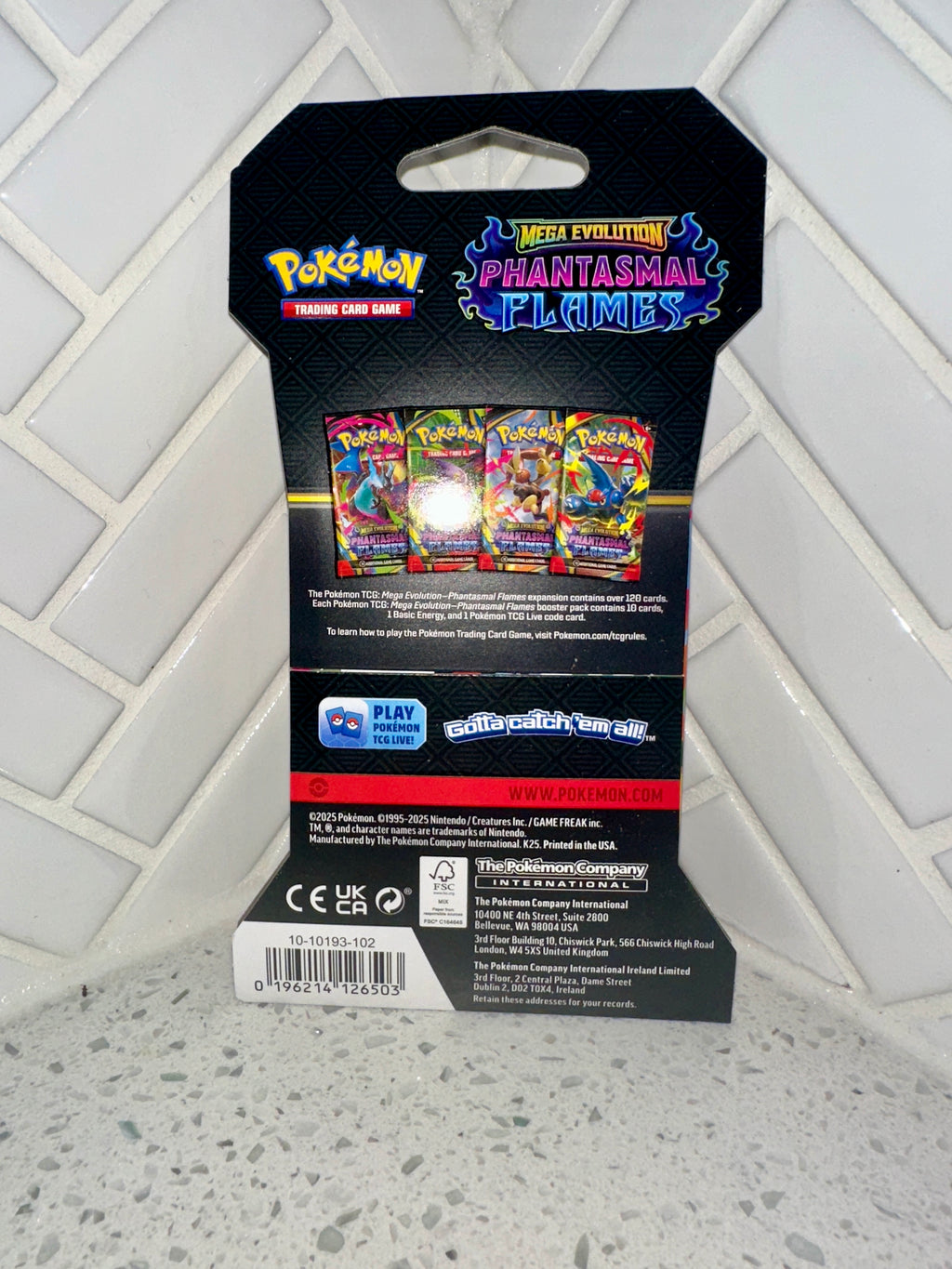 Pokemon TCG: Mega Evolution ~ Phantasmal Flames ~ Sleeved Booster Pack