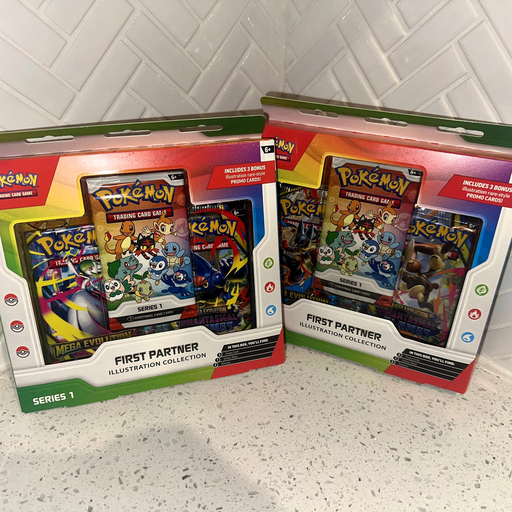 Pokémon TCG First Partner Illustration Collection Box Series 1 Lot of 2 Front