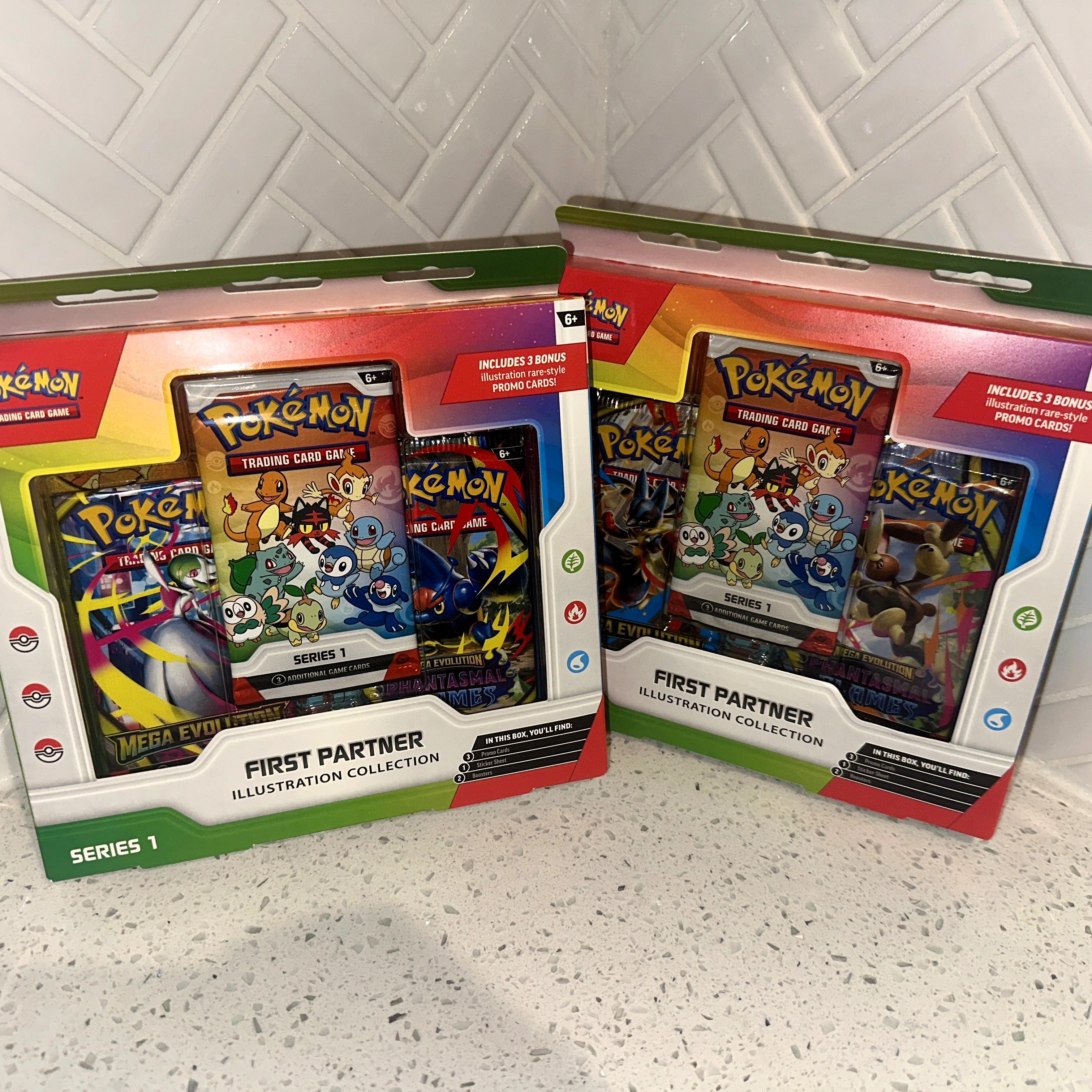 Pokémon TCG First Partner Illustration Collection Box Series 1 Lot of 2 Front – Limited Collectibles