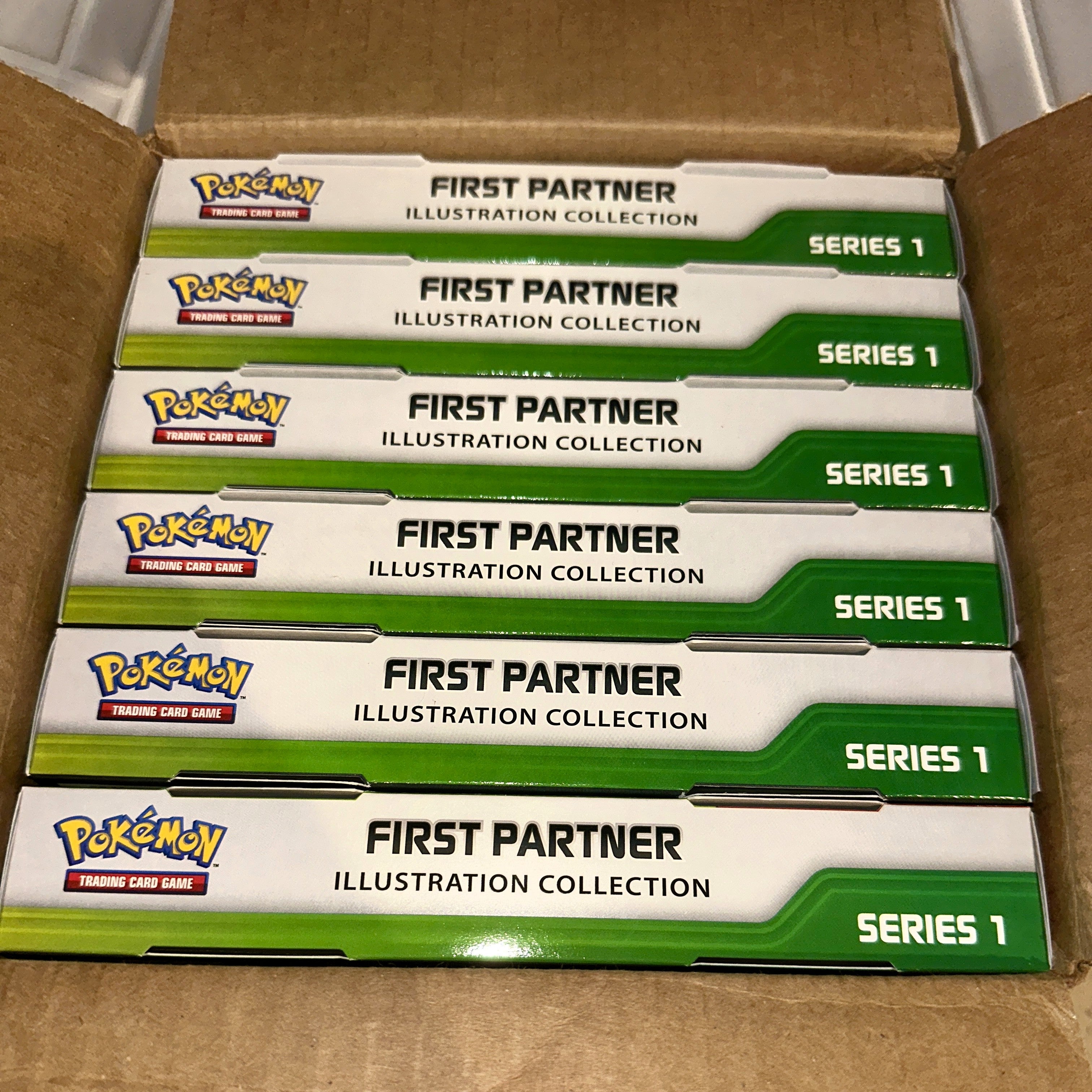 Pokémon TCG First Partner Illustration Collection Box Series 1 Lot of 6 Shipment Case – Limited Collectibles