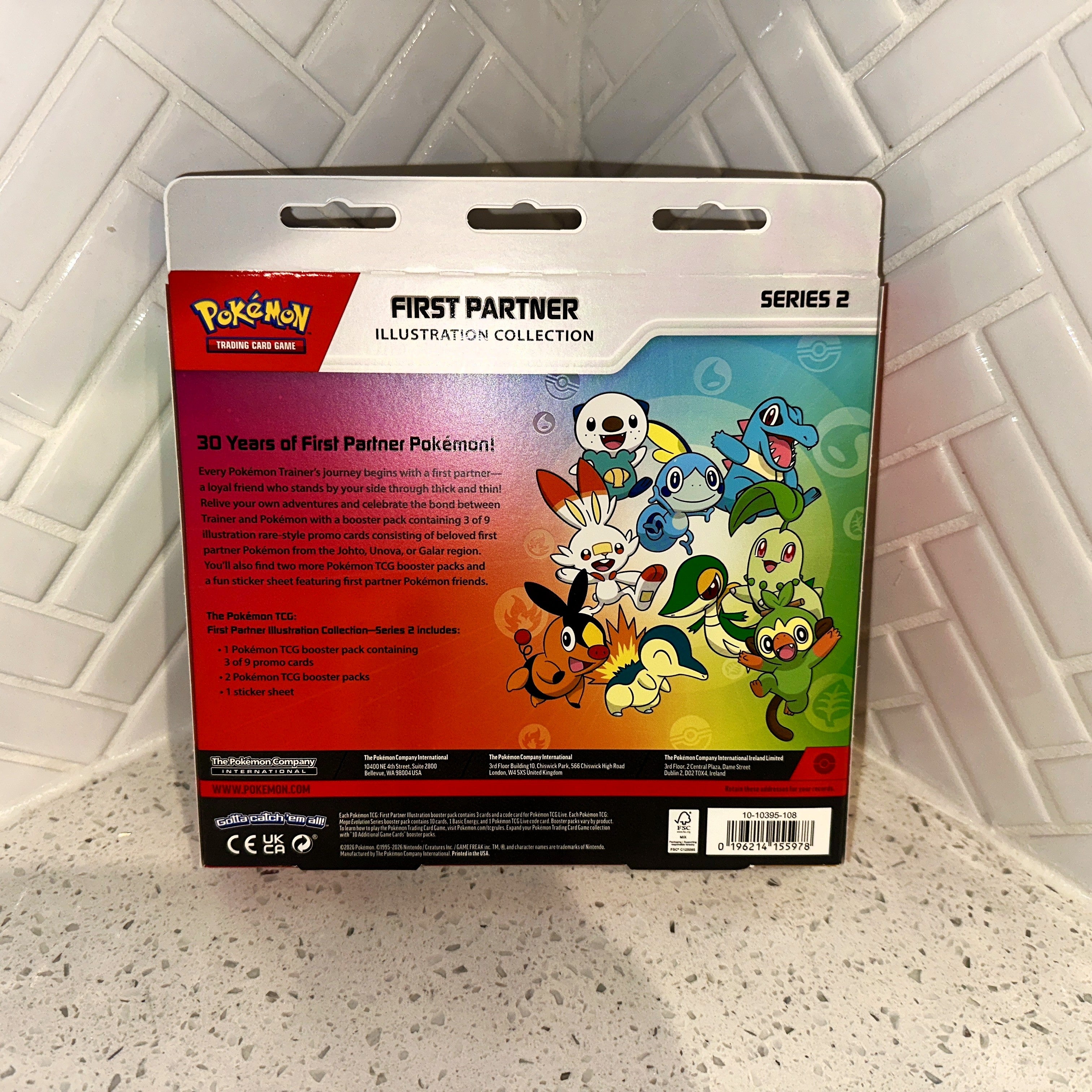 Pokemon TCG First Partner Illustration Collection Box Series 2 Rear UPC Barcode – Limited Collectibles