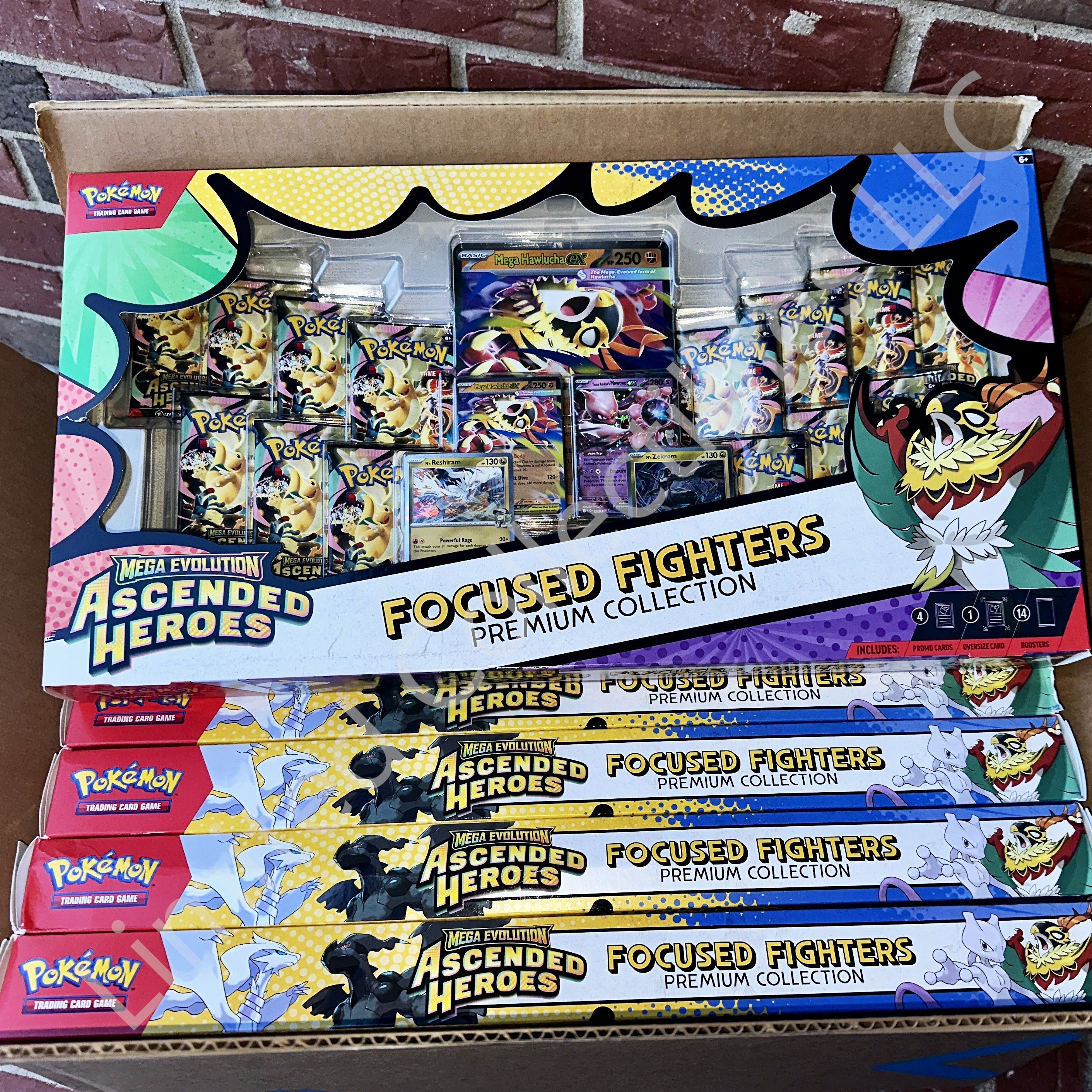 Pokemon TCG ME2.5 Ascended Heroes Focused Fighters Premium Collection Box Shipment Front – Limited Collectibles