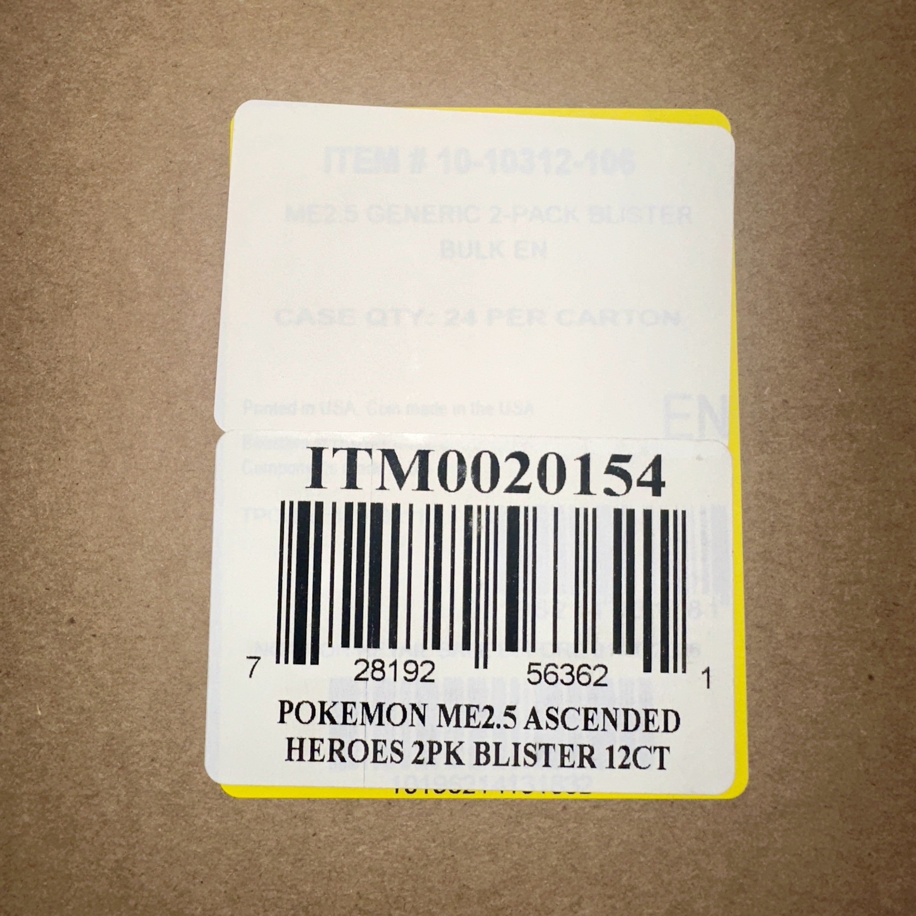 Pokémon TCG Mega Evolution Ascended Heroes 2 Pack Blister Sealed 12 Count Case Label – Limited Collectibles