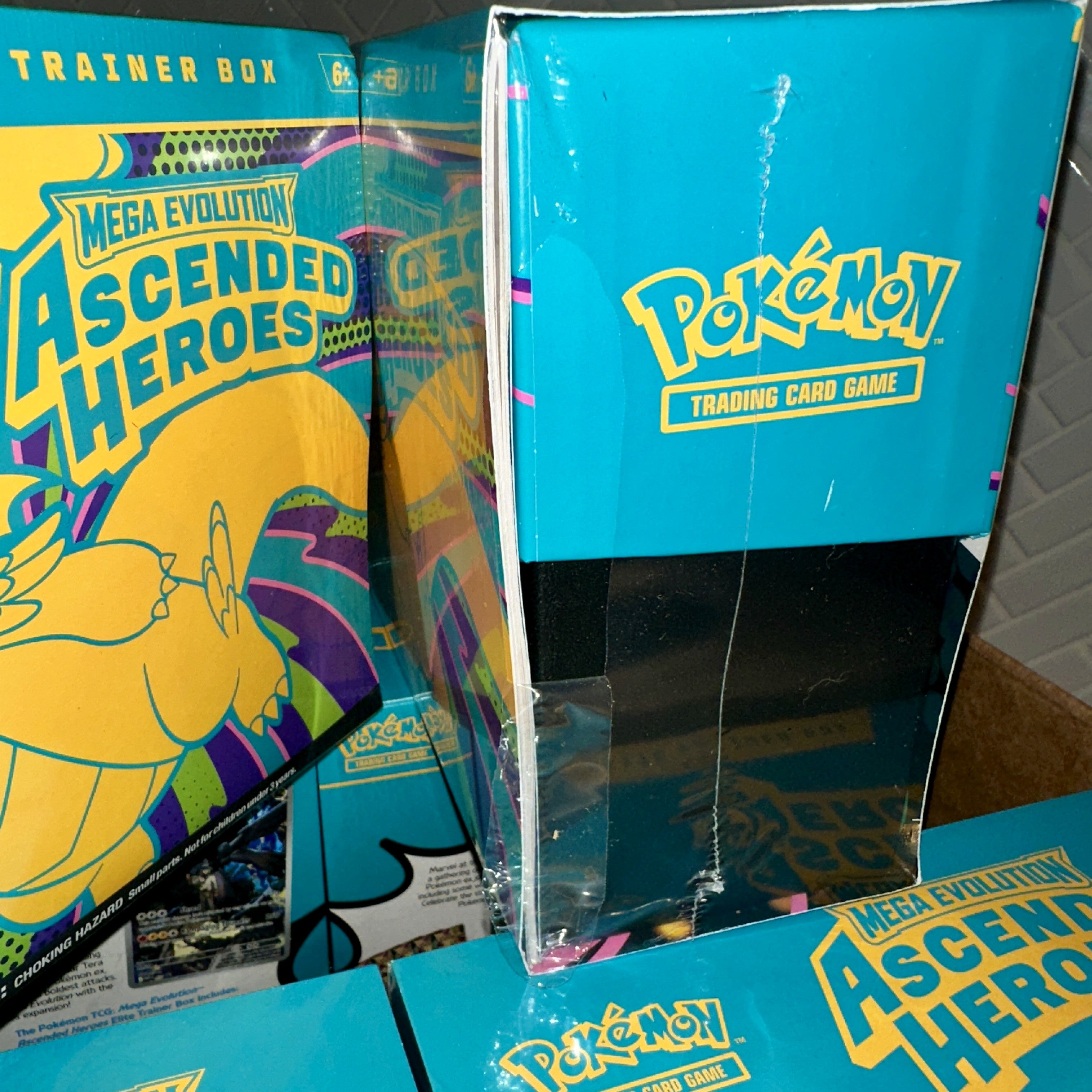 Pokemon TCG Mega Evolution Ascended Heroes Elite Trainer Box Scratch n Dent 4 Example – Limited Collectibles