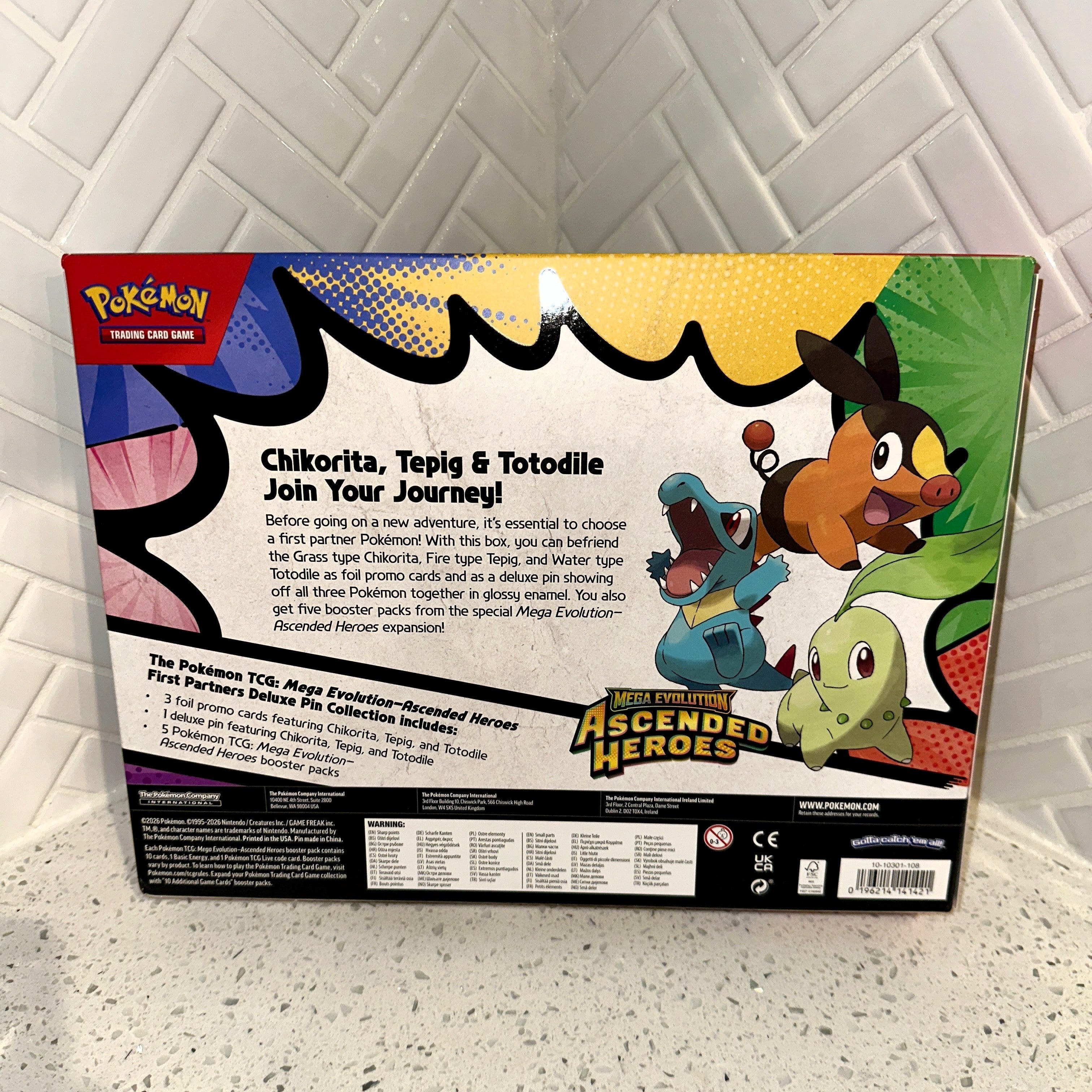 Pokémon TCG Mega Evolution Ascended Heroes First Partners Deluxe Pin Collection 2 Rear – Limited Collectibles