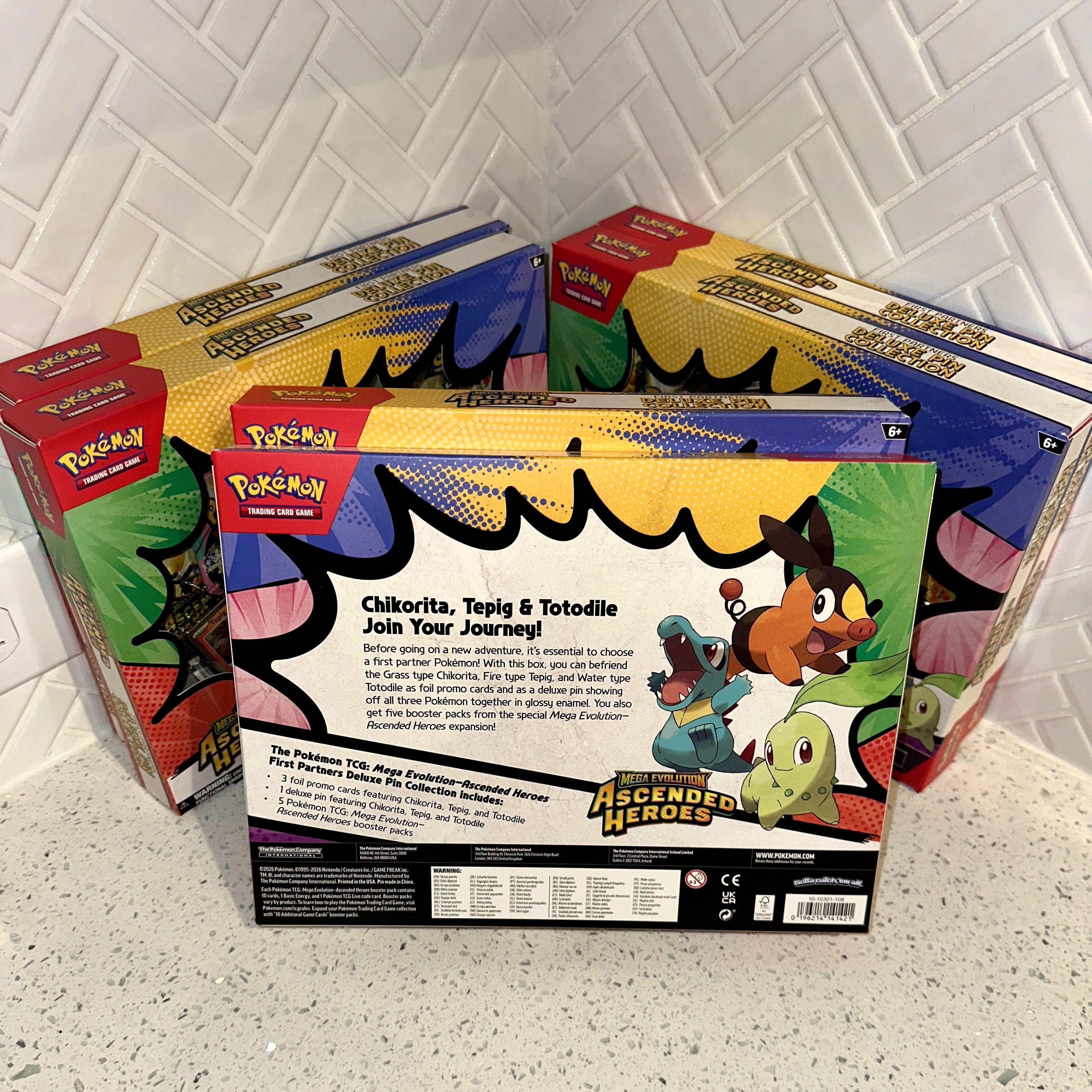 Pokémon TCG Mega Evolution Ascended Heroes First Partners Deluxe Pin Collection Lot of 6 Rear – Limited Collectibles
