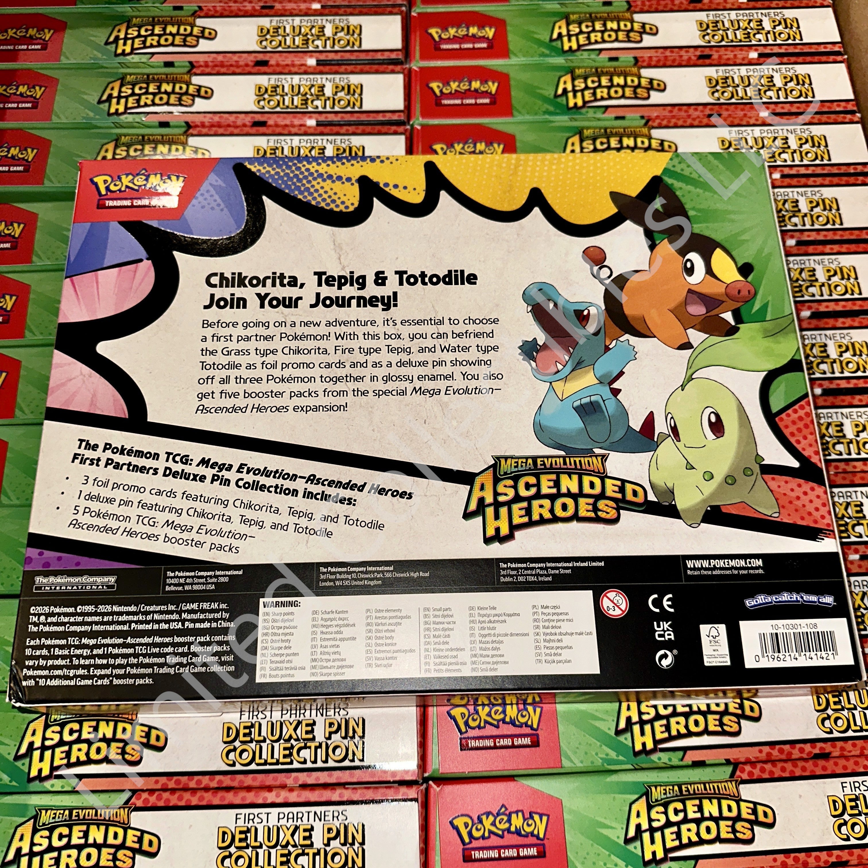 Pokémon TCG Mega Evolution Ascended Heroes First Partners Deluxe Pin Collection Shipment 2 Rear – Limited Collectibles