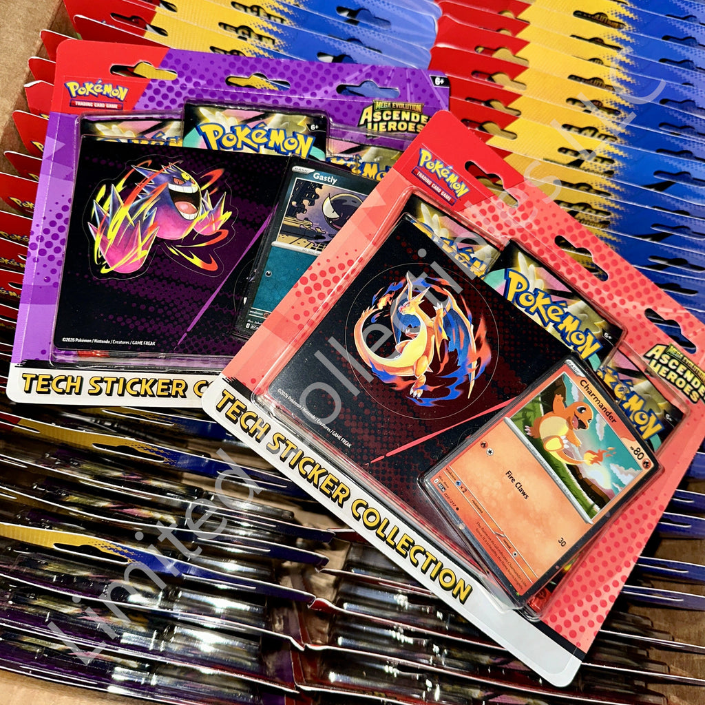 Pokémon TCG Mega Evolution Ascended Heroes Tech Sticker Collection Charmander Gastly Shipment Front