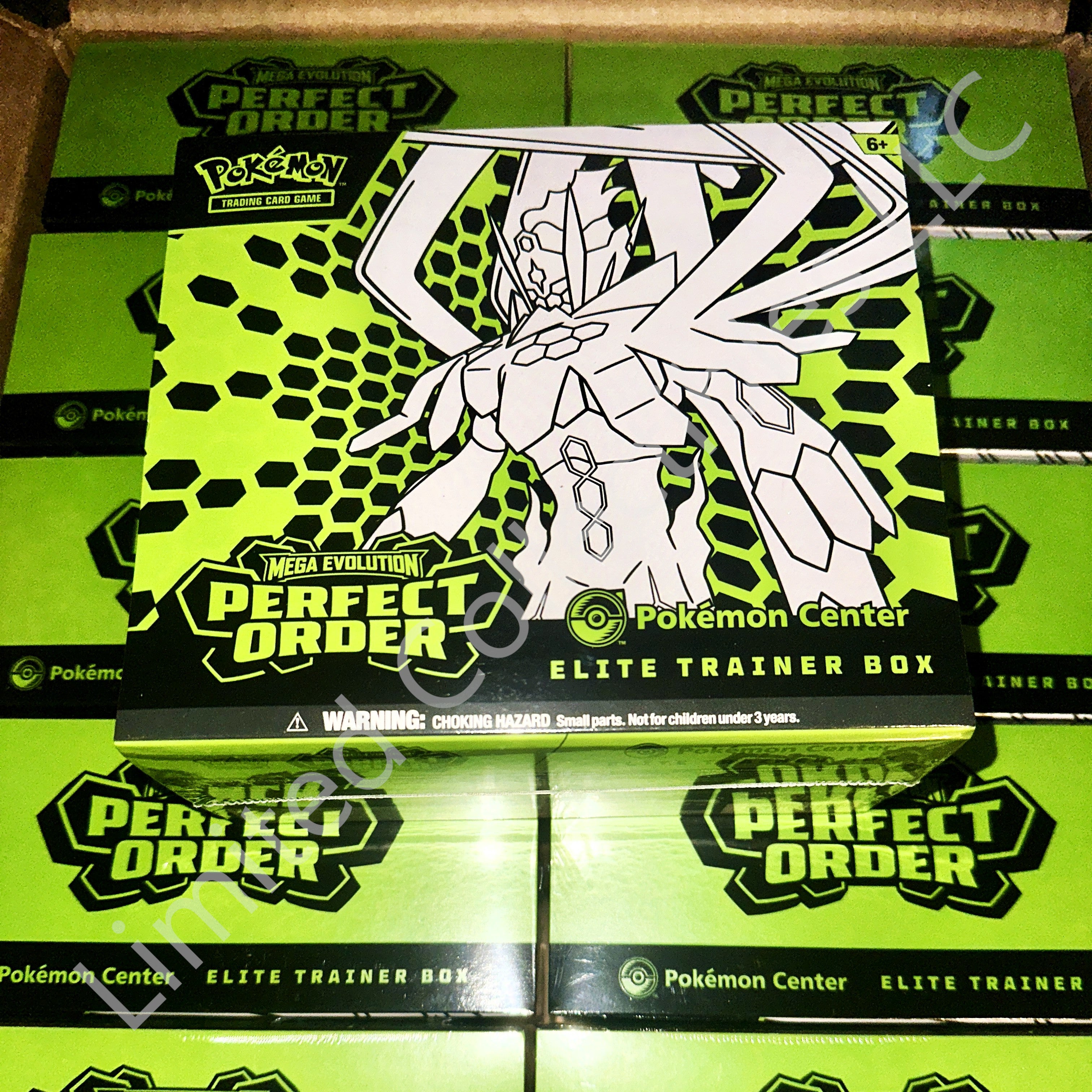 Pokémon TCG Mega Evolution ME03 Perfect Order ETB (Pokémon Center Exclusive) Shipment Front – Limited Collectibles
