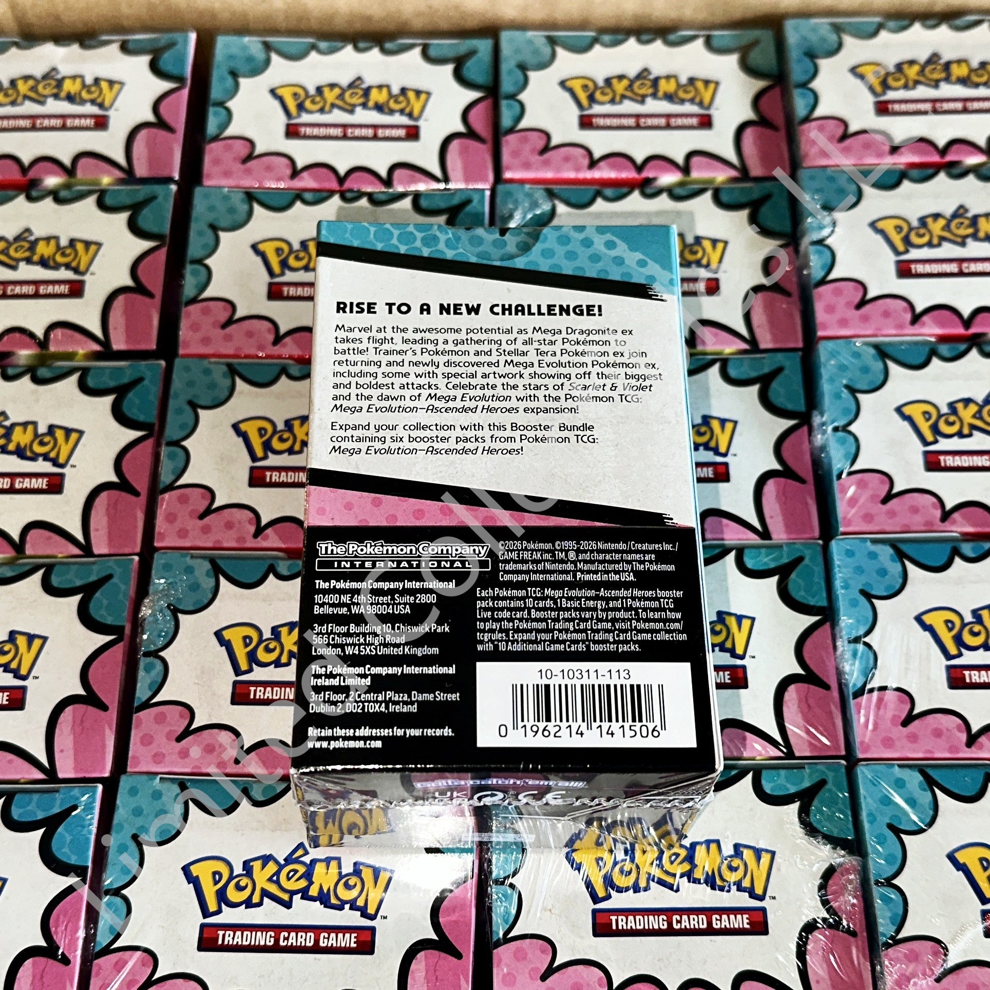 Pokémon TCG Mega Evolution ME2.5 Ascended Heroes Booster Bundle Box Shipment Rear UPC Barcode – Limited Collectibles
