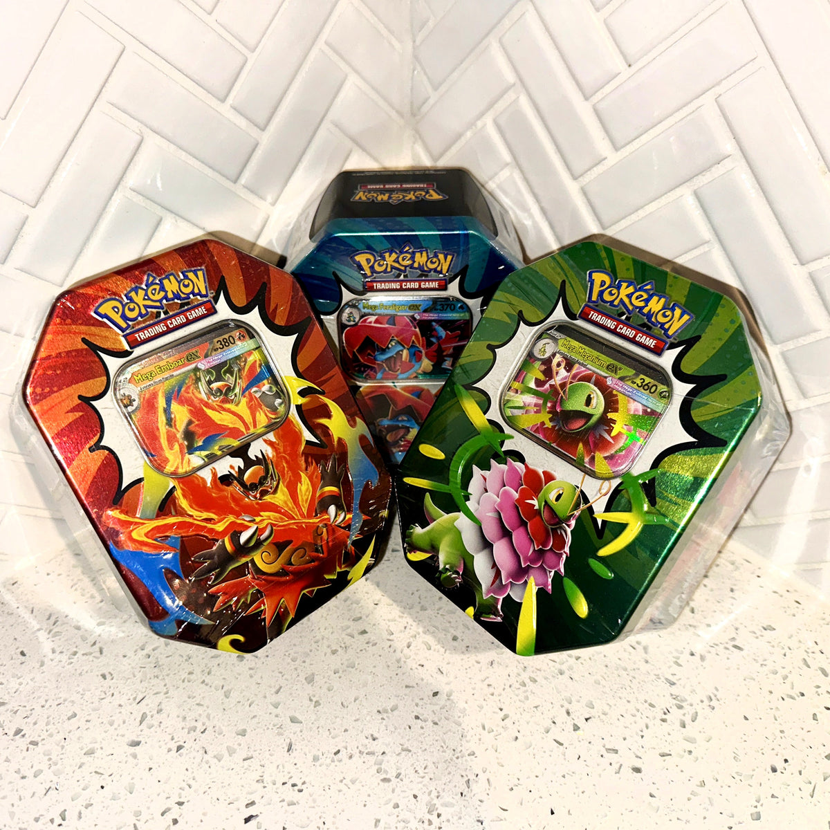Pokemon TCG Mega Evolution ME2.5 Ascended Heroes Random Tin 3 Lot – Limited Collectibles