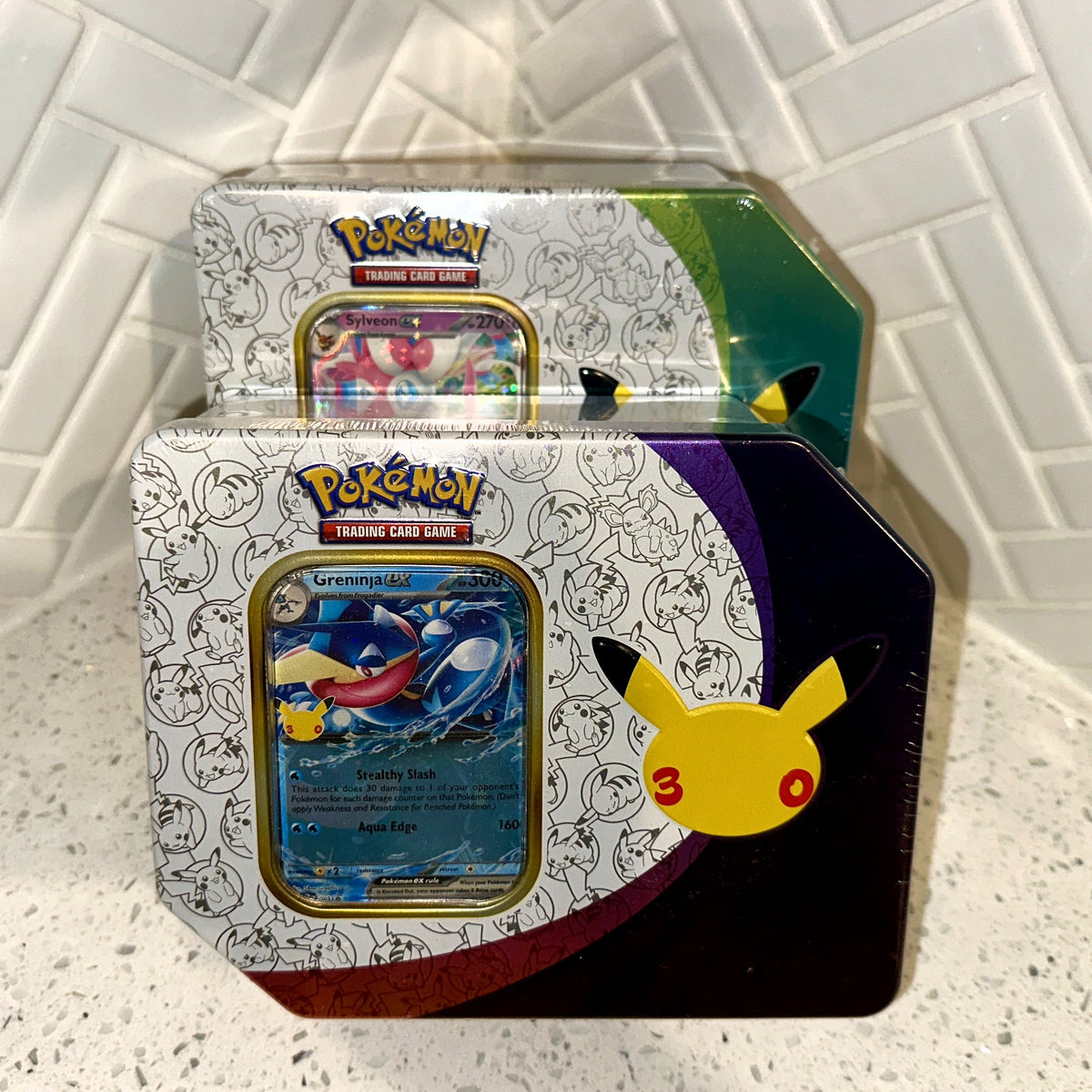 Pokémon TCG: Mega Evolution ME 30th Celebration ex Tin Front – Limited Collectibles