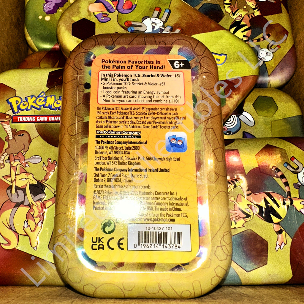 Pokémon TCG Scarlet & Violet 151 Mini Tin Rear