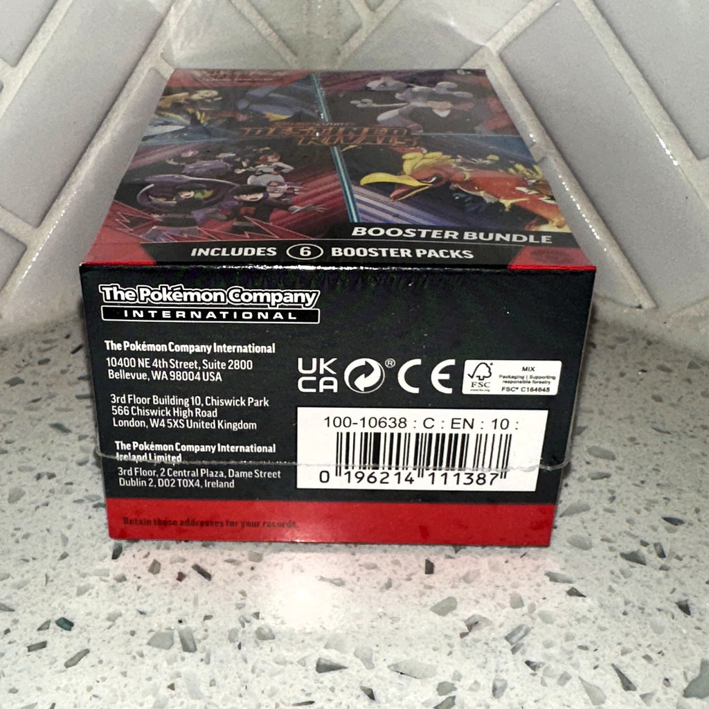 Pokemon TCG Scarlet & Violet Destined Rivals Booster Bundle Box Bottom UPC Barcode