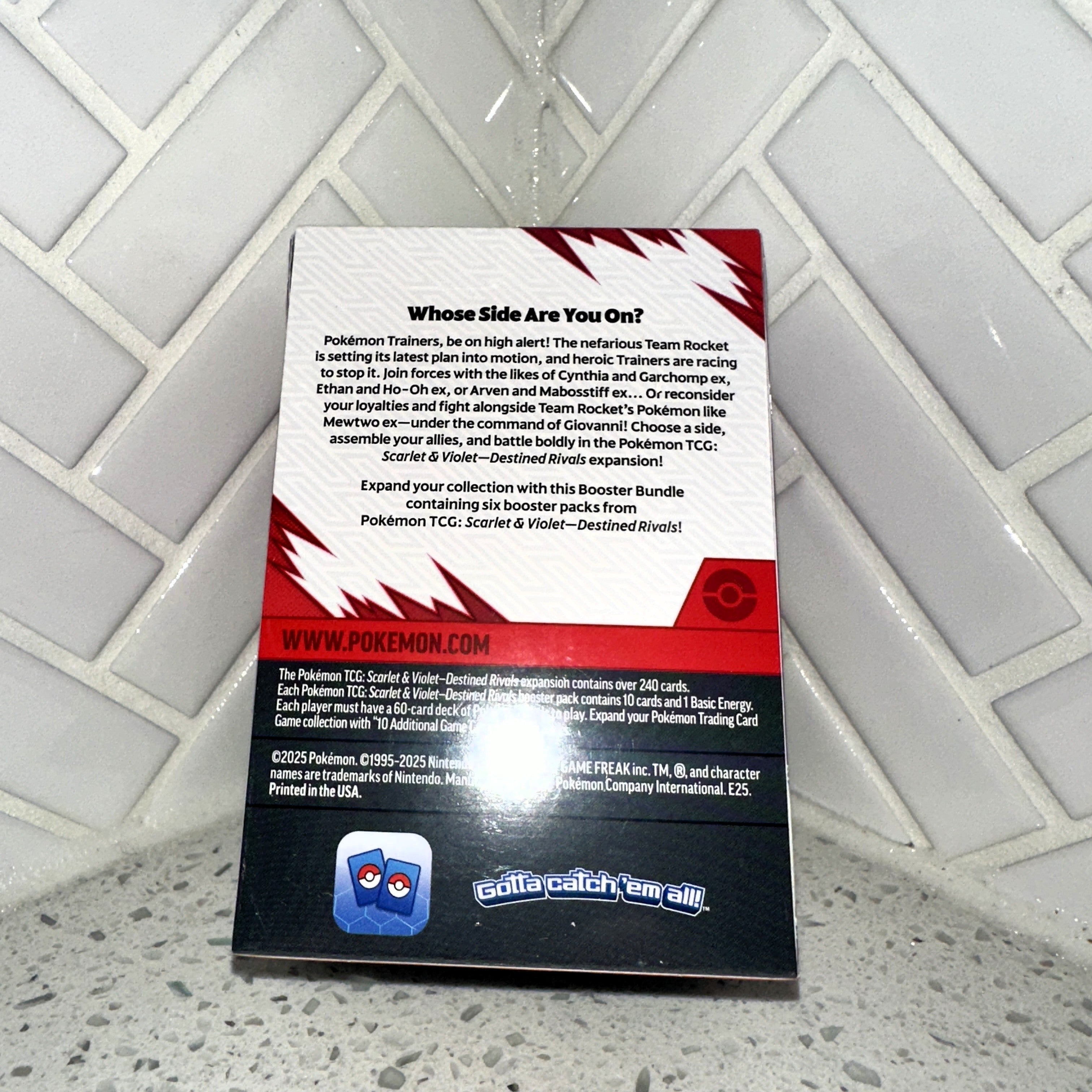 Pokemon TCG Scarlet & Violet Destined Rivals Booster Bundle Box Rear – Limited Collectibles