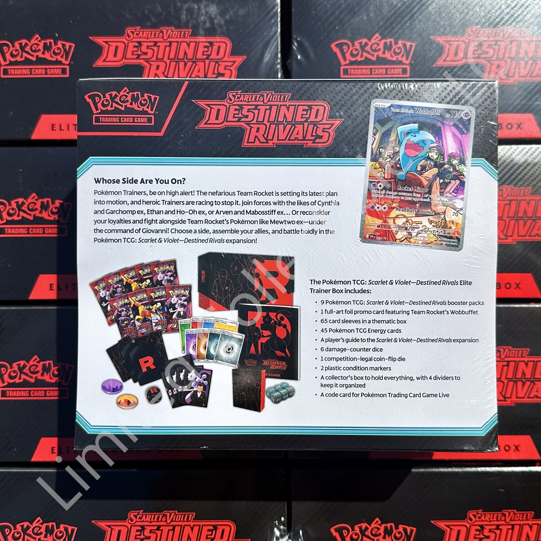 Pokemon TCG Scarlet & Violet Destined Rivals Elite Trainer Box ETB (Retail) Rear – Limited Collectibles