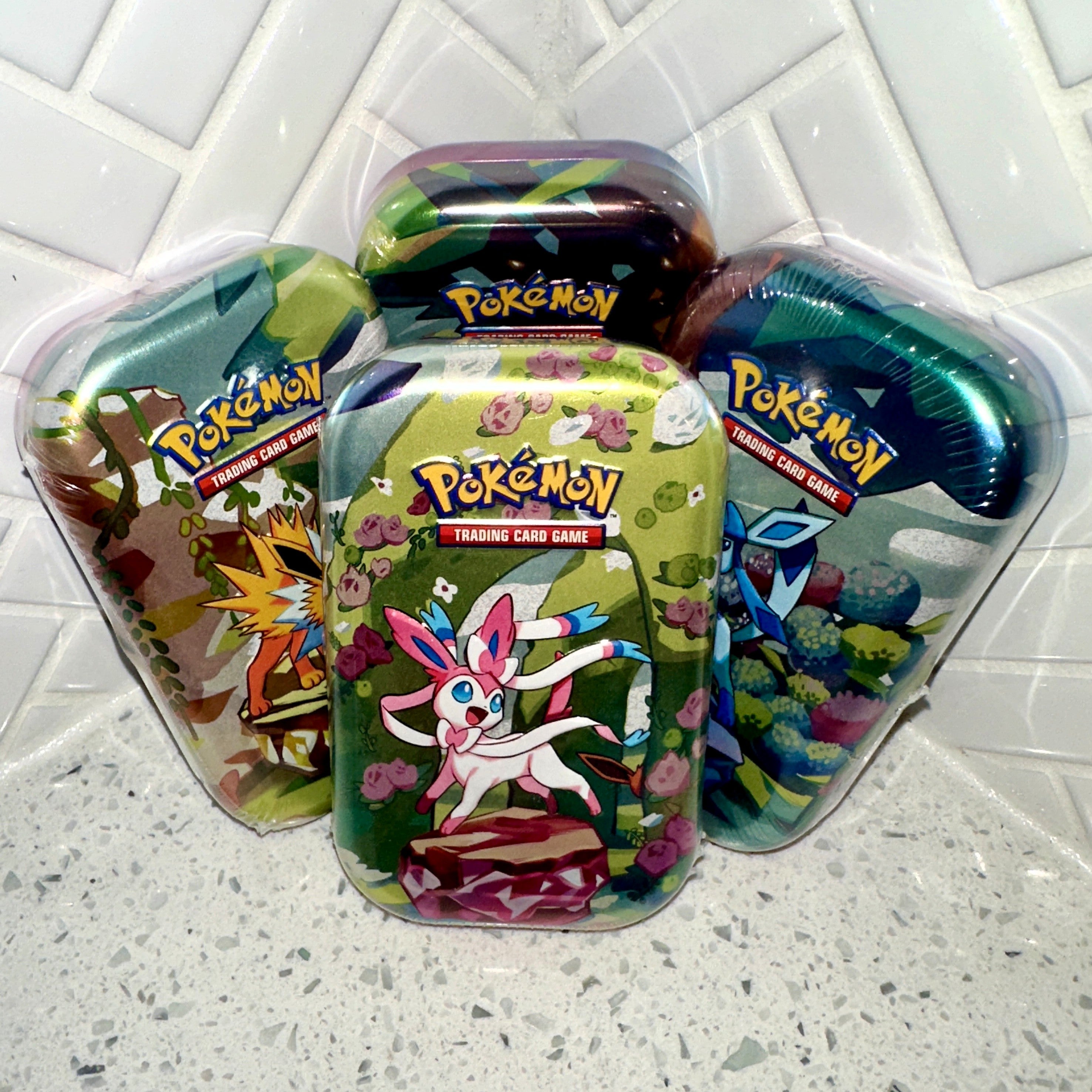 Pokémon TCG Scarlet Violet Prismatic Evolutions Randomly Select Mini Tin Lot of Four 4 – Limited Collectibles