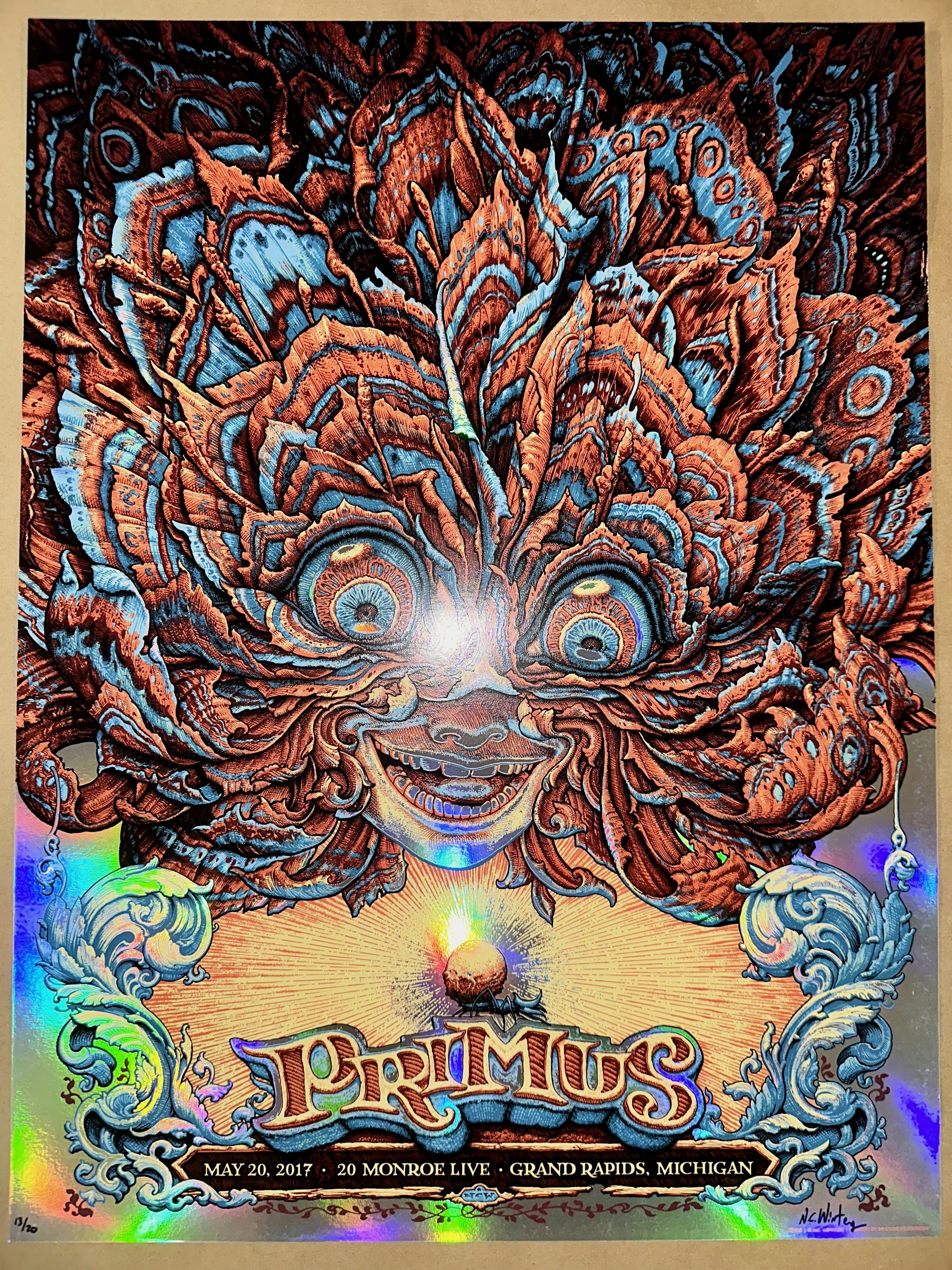 Primus 2017 Grand Rapids Limited Edition Concert Poster - Rainbow Foil Variant - NC Winters - art_print – Limited Collectibles