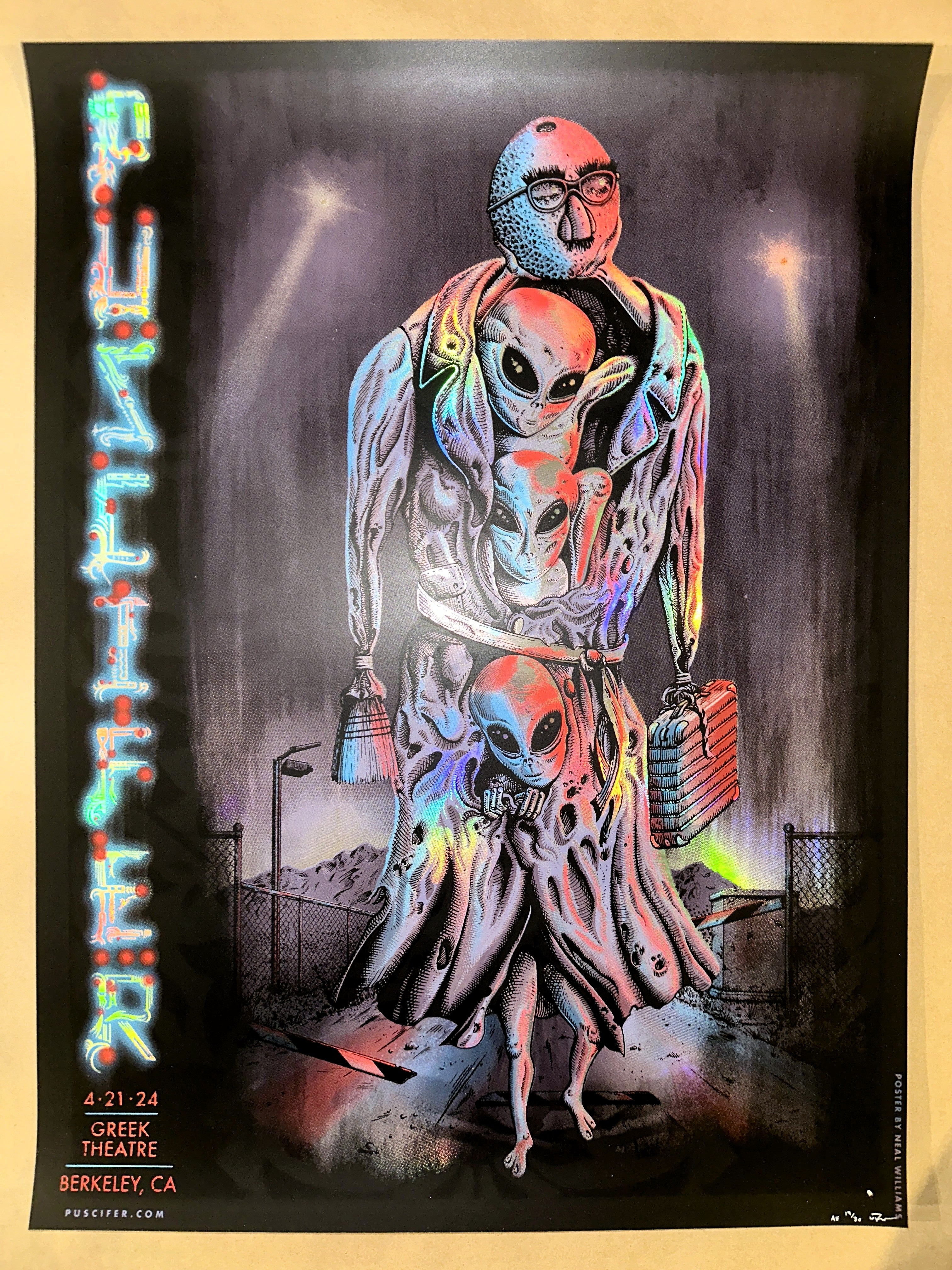 Puscifer 2024 Berkely Foil Variant Concert Poster - Neal Williams – Gig ...