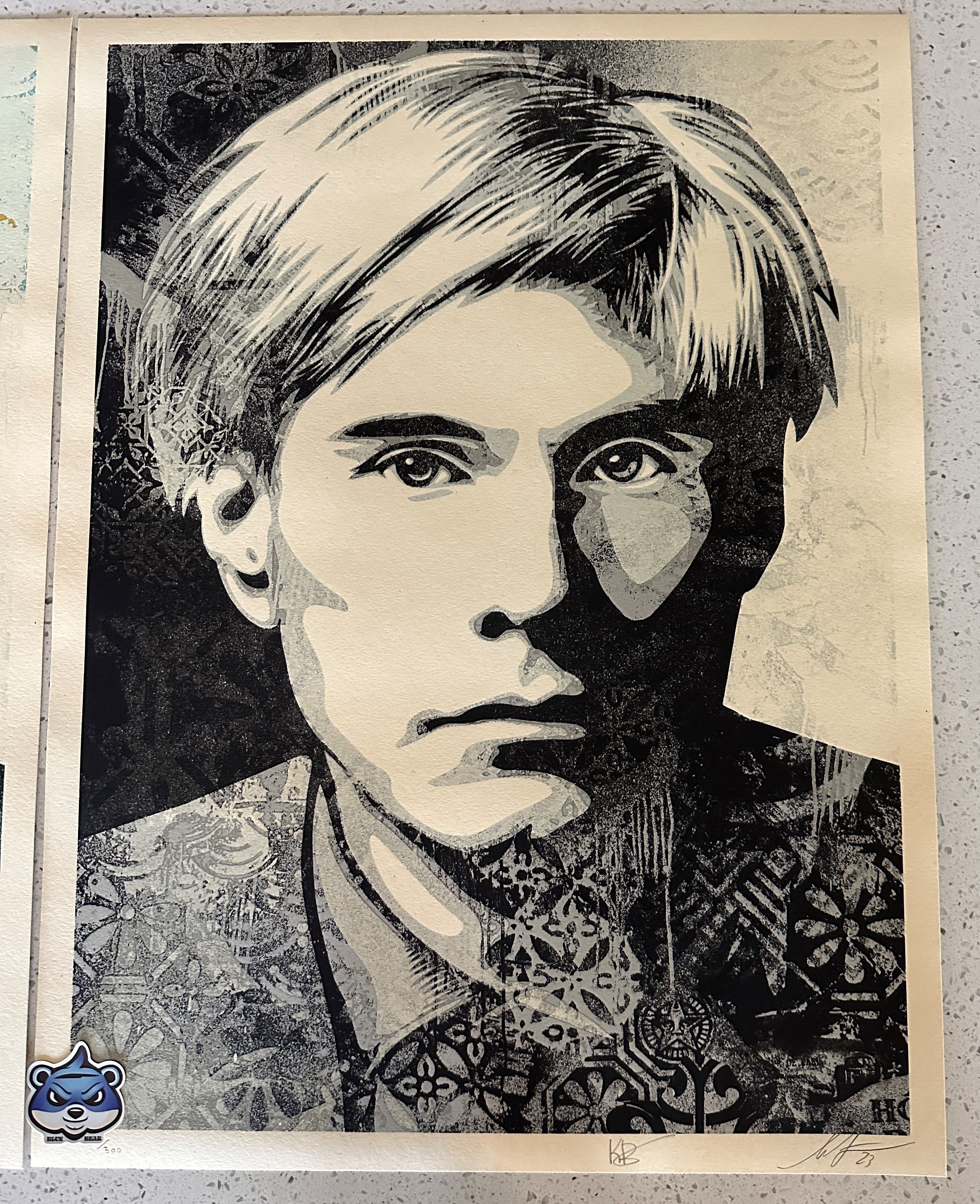 Shepard Fairey - Warhol Collage 2023 Signed & Numbered Screen Print Silver – Limited Collectibles