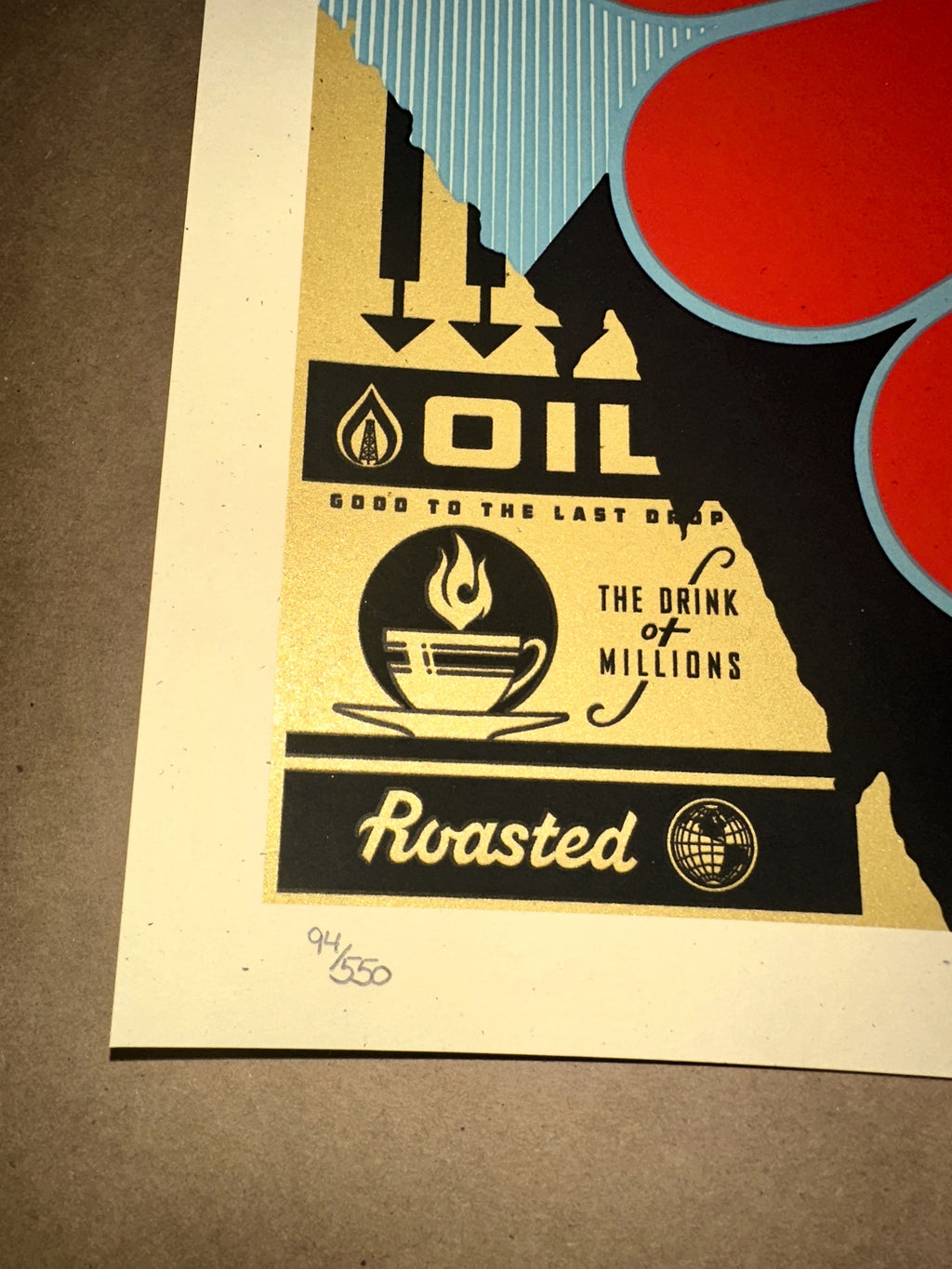 Shepard Fairey 2019 Fan the Flames Signed & Numbered Screen Print - Number Markings