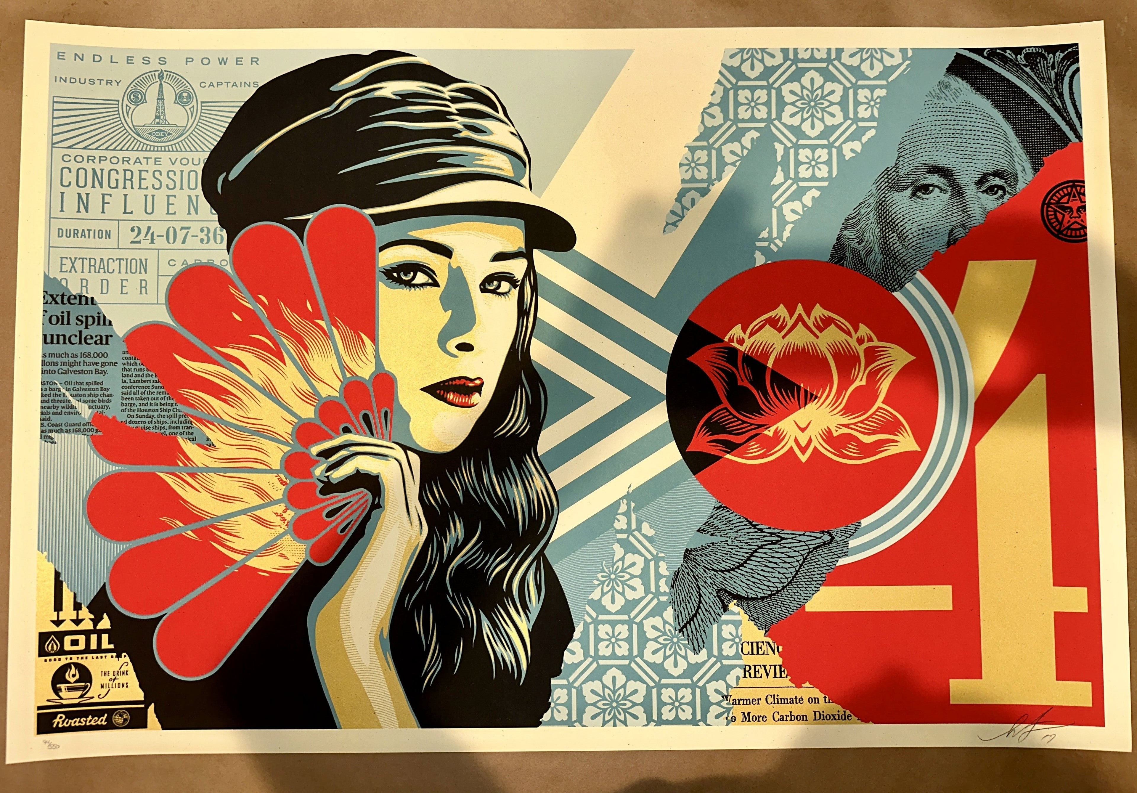 Shepard Fairey 2019 Fan the Flames Signed & Numbered Screen Print - art_print – Limited Collectibles