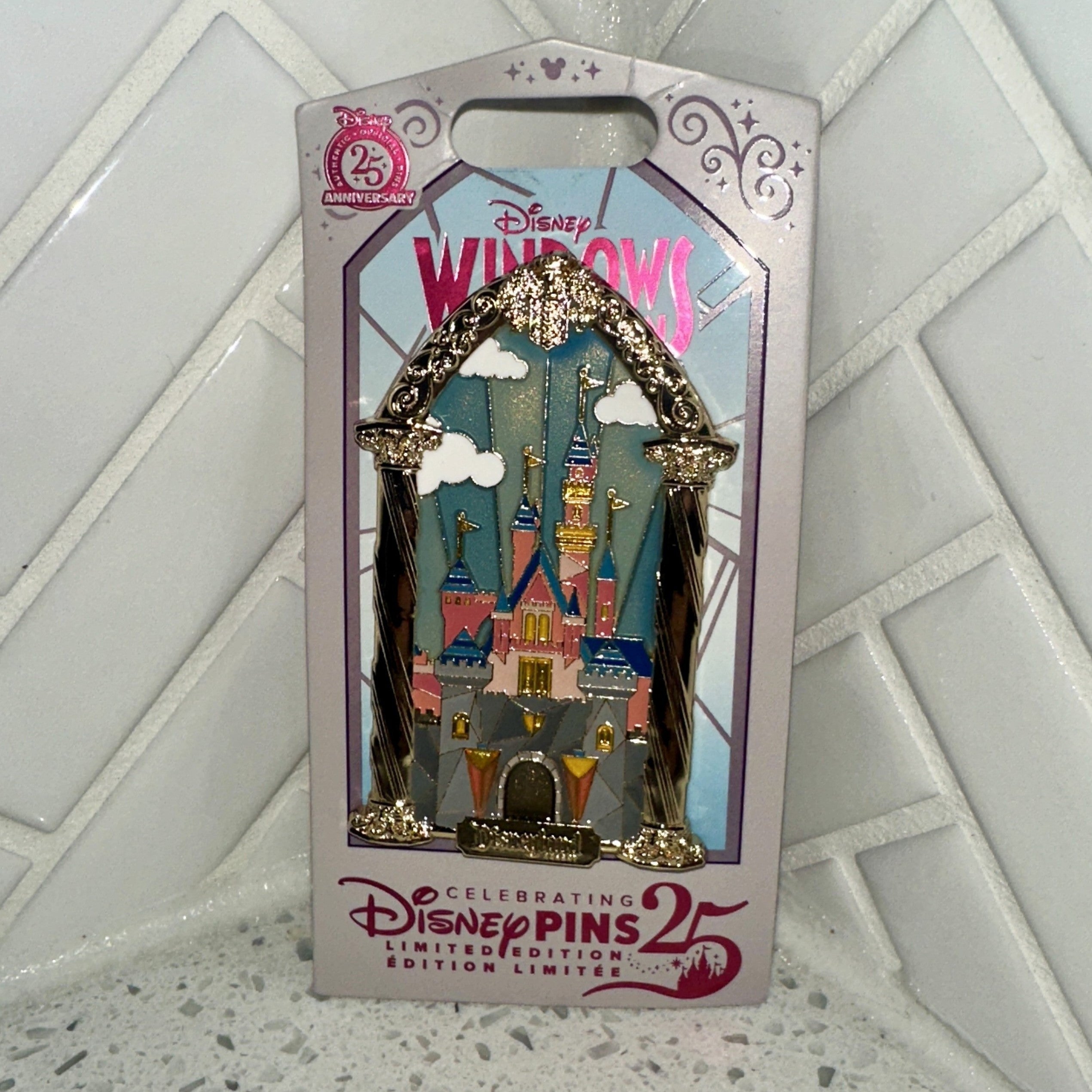 Sleeping Beauty Castle 2025 Disney Windows of Attraction Limited Edition Pin Front 2 – Limited Collectibles