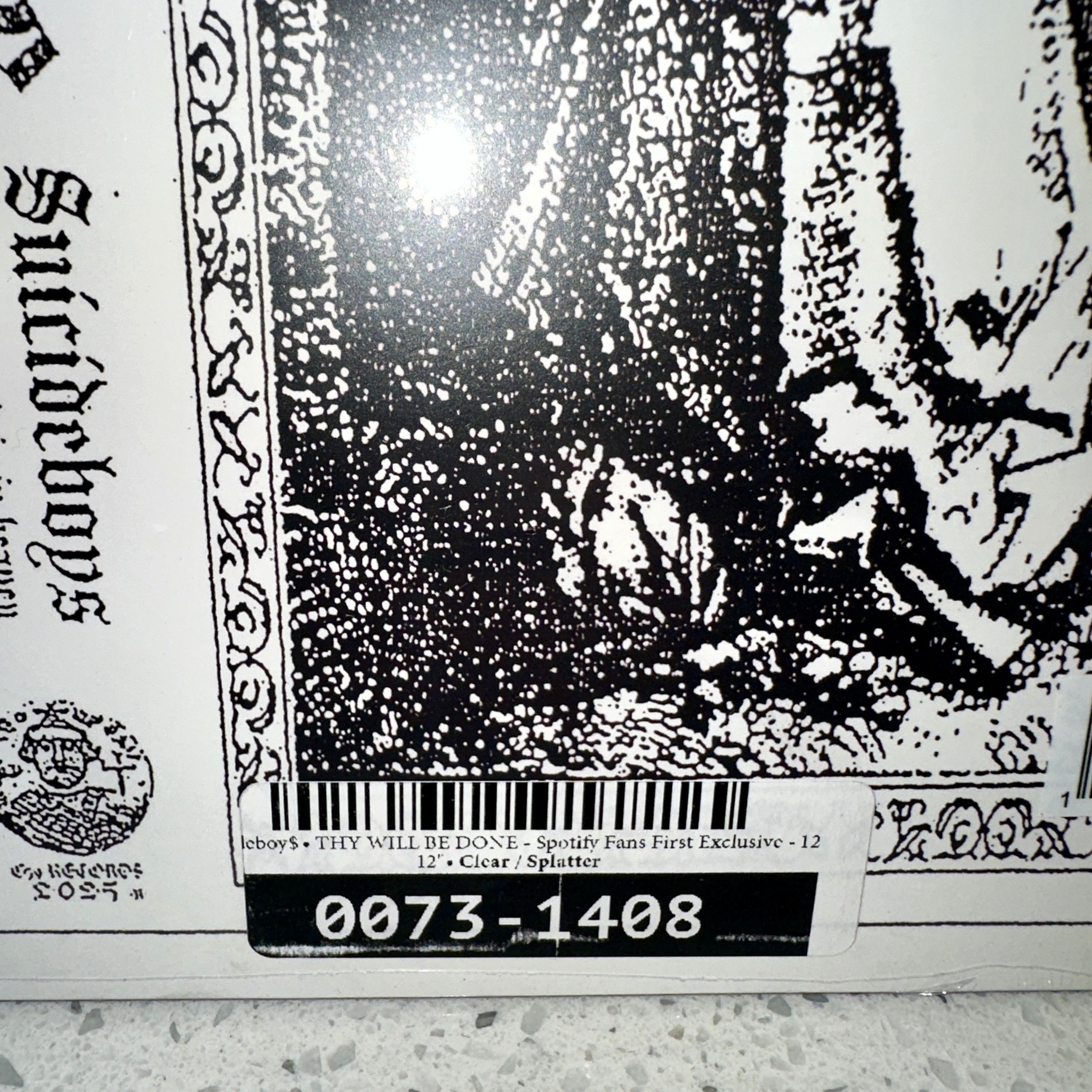 SuicideBoys - Thy Will Be Done LP Spotify First Red Blood Splatter Vinyl Record UPC Barcode – Limited Collectibles
