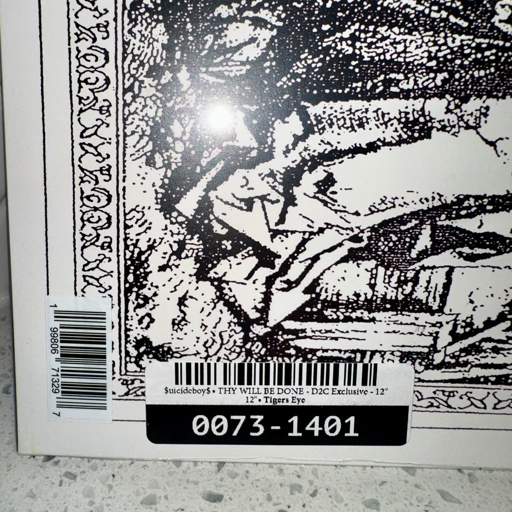 Suicideboys Thy Will Be Done LP Limited D2C Exclusive Tigers Eye Vinyl Record UPC Barcode