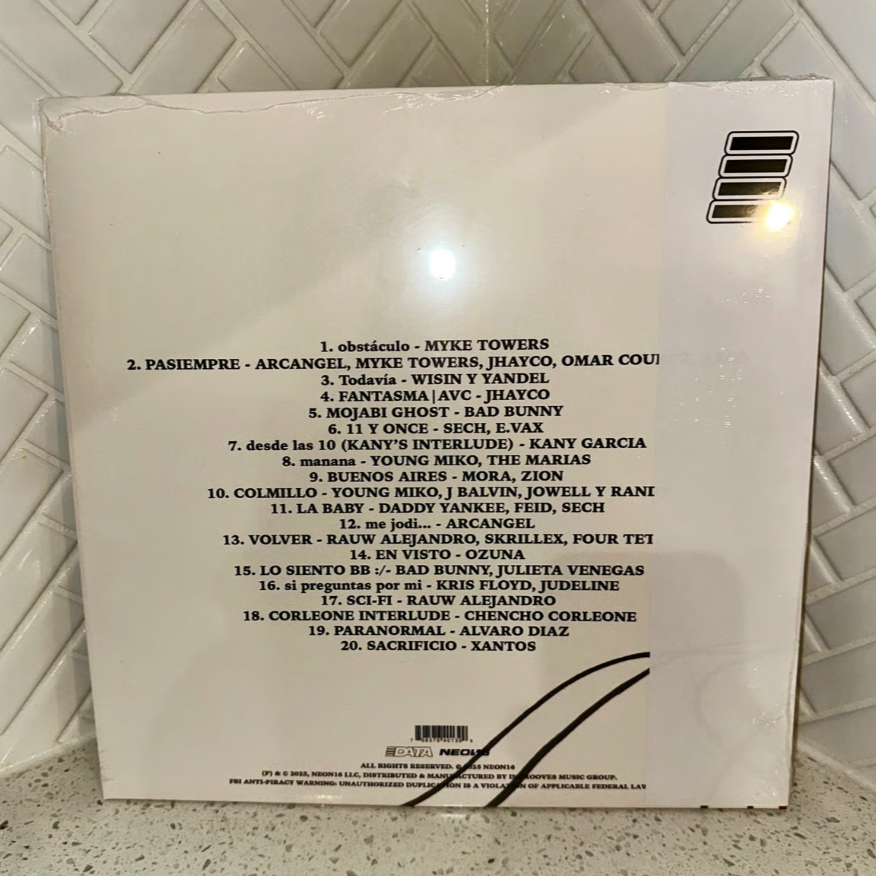Tainy Data Limited Edition Alternative Cover Vinyl Record Rear – Limited Collectibles