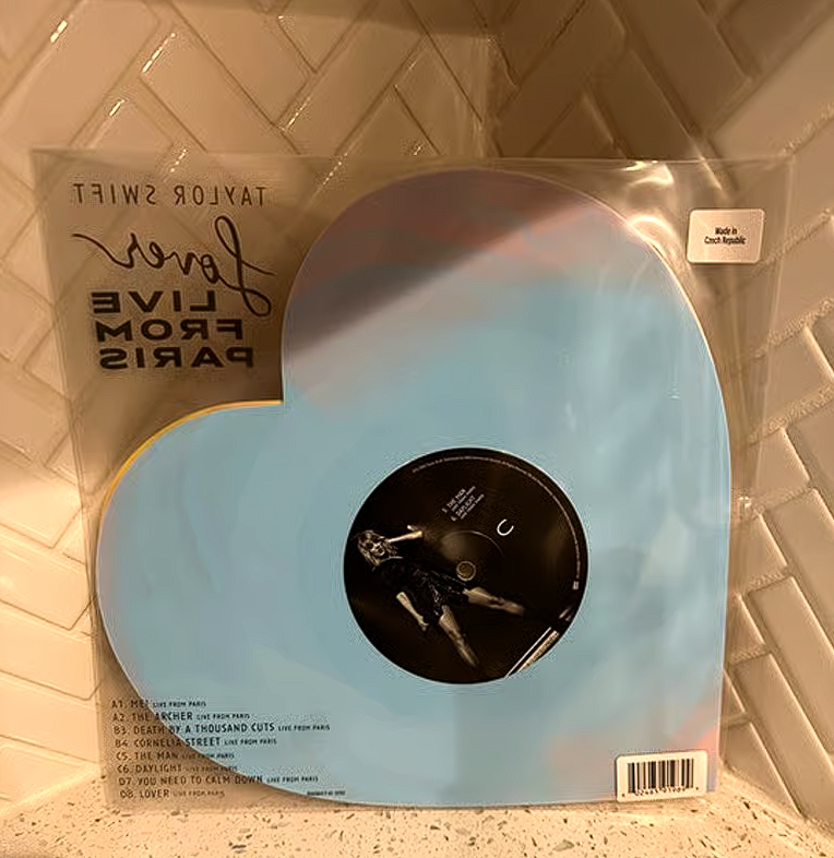 Taylor Swift ~ Lover (Live from Paris) Heart Shaped Vinyl