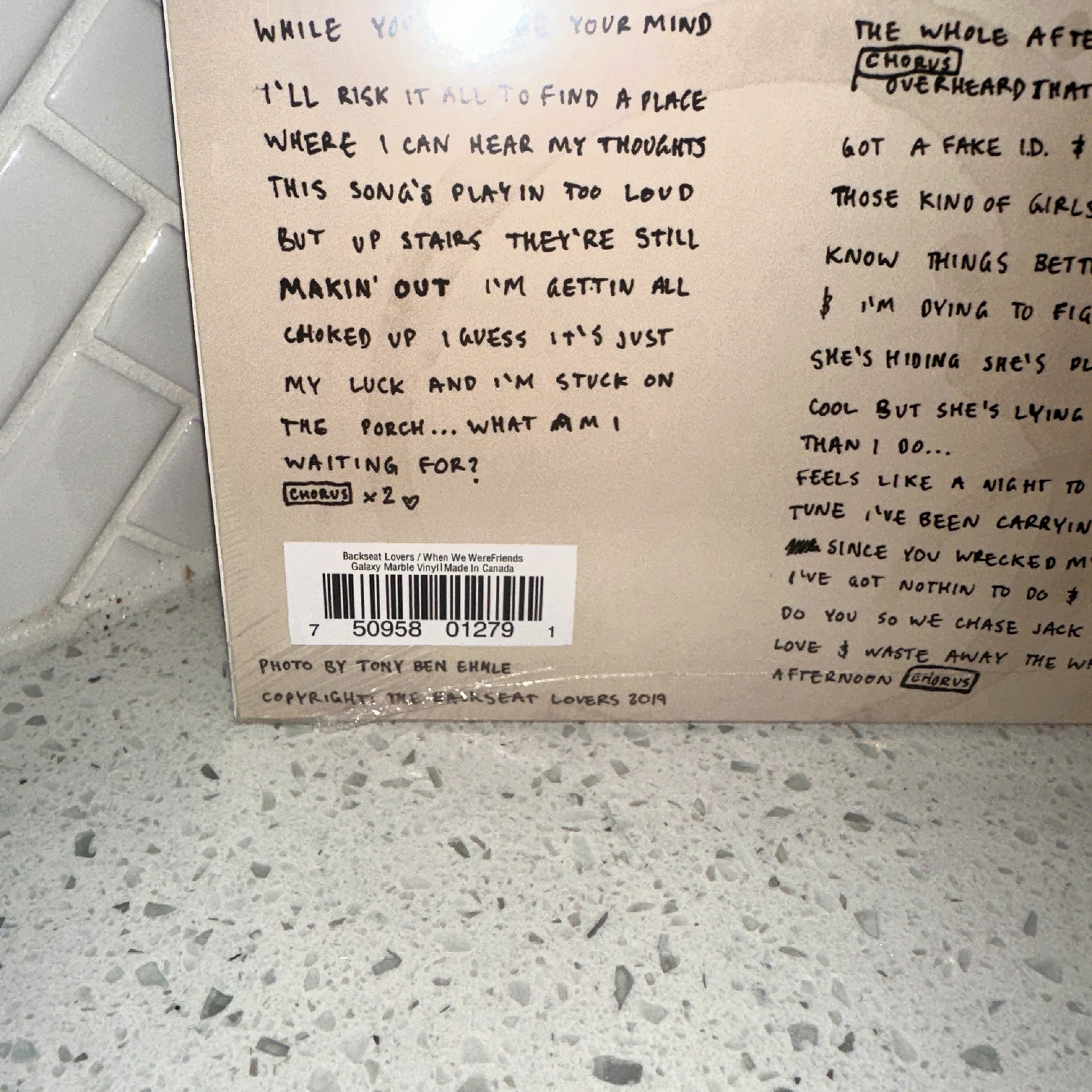 The Backseat Lovers When We Were Friends LP Limited Edition Galaxy Vinyl Record UPC Barcode – Limited Collectibles