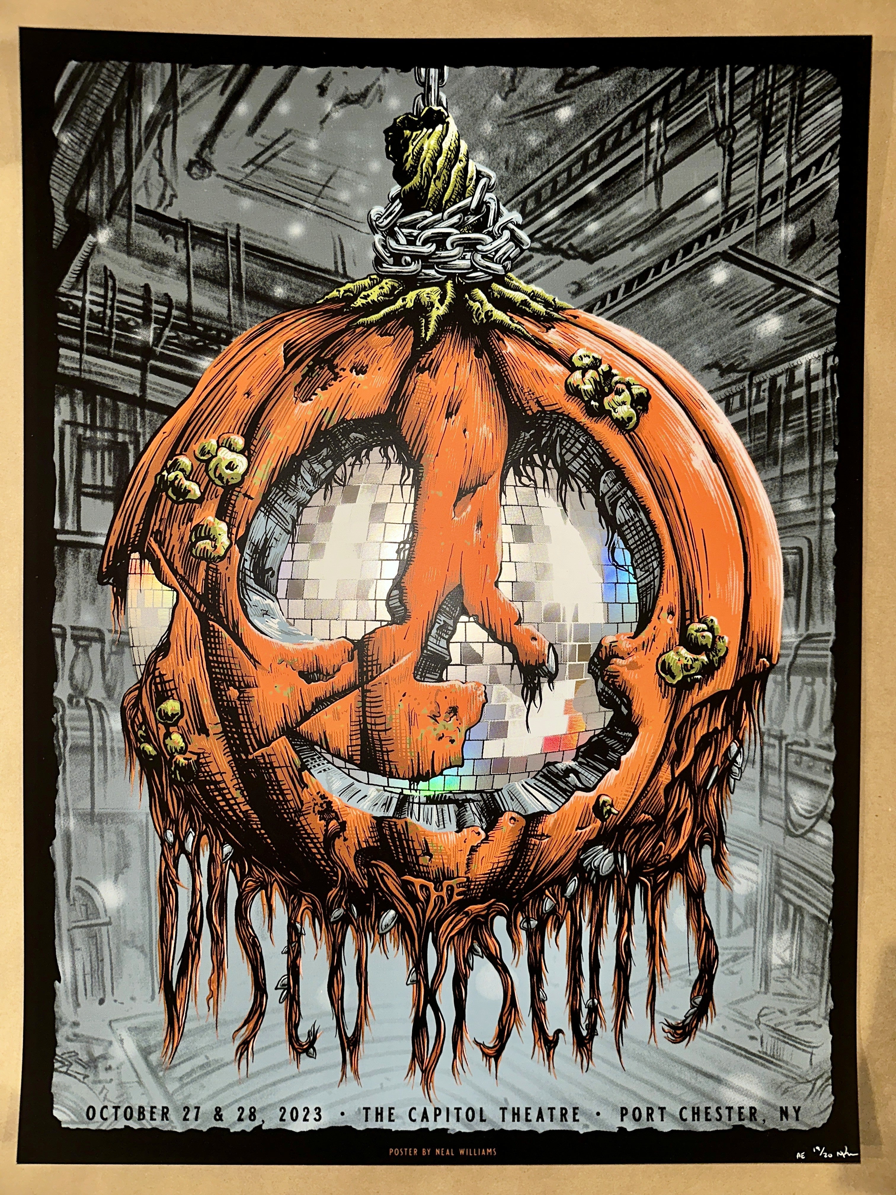 The Disco Biscuits 2023 Port Chester Halloween Concert Poster - Foil Variant - Neal Williams - art_print – Limited Collectibles