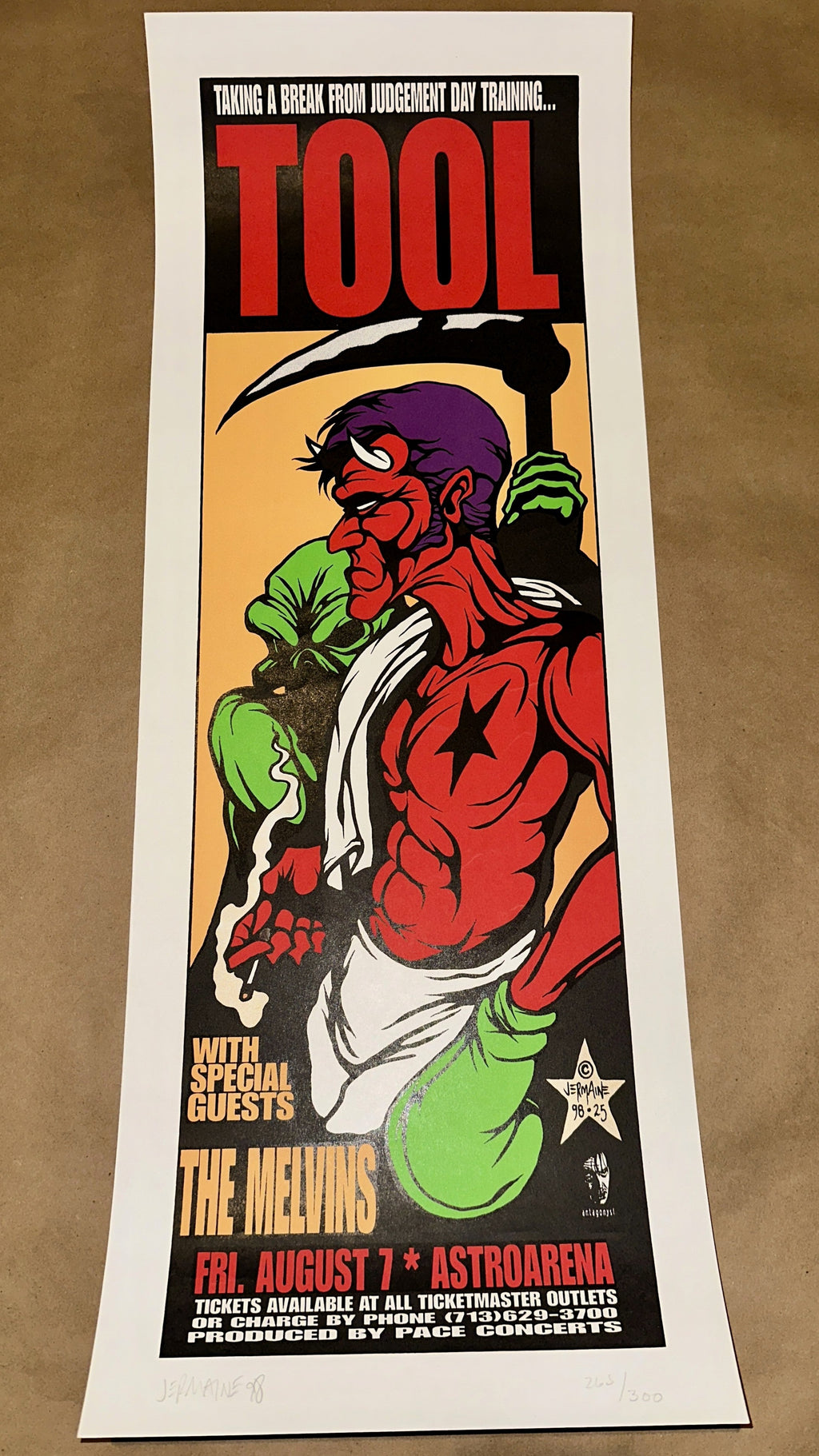 Tool 1998 Houston Ænima Tour Limited Edition Concert Poster - Jermaine Rogers - art_print