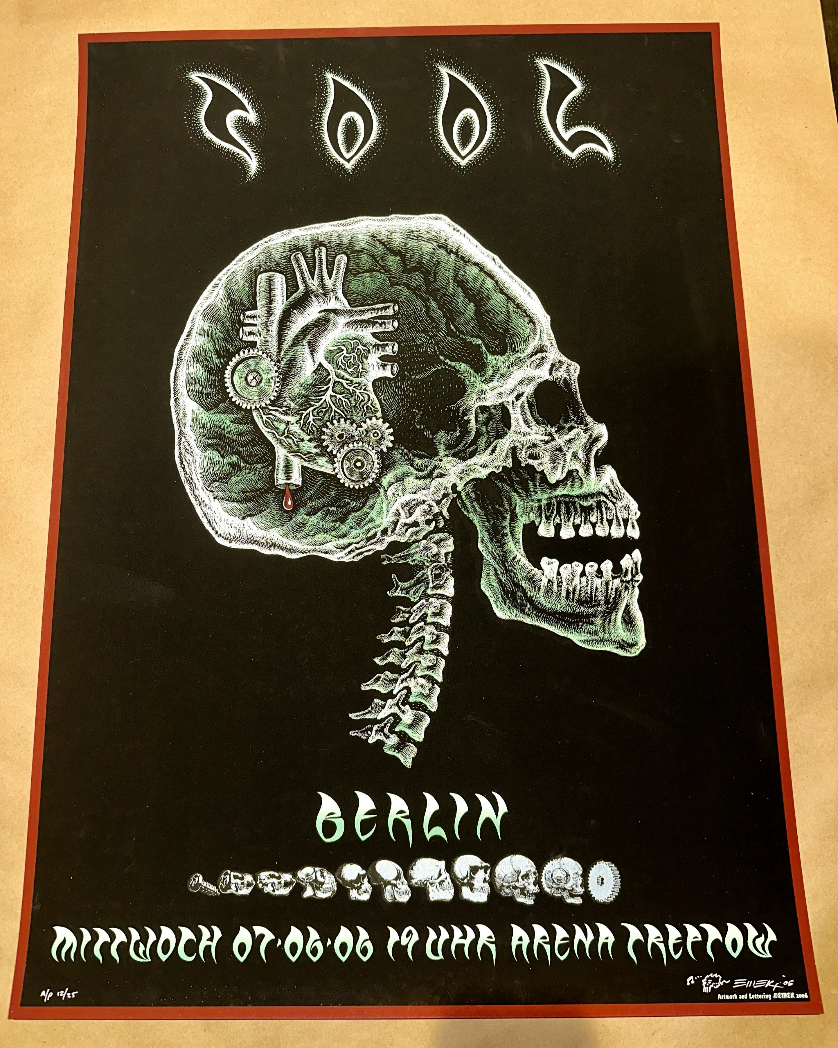 Tool 2006 Berlin 10,000 Days Tour Concert Poster - Artist Proof - Emek - art_print – Limited Collectibles