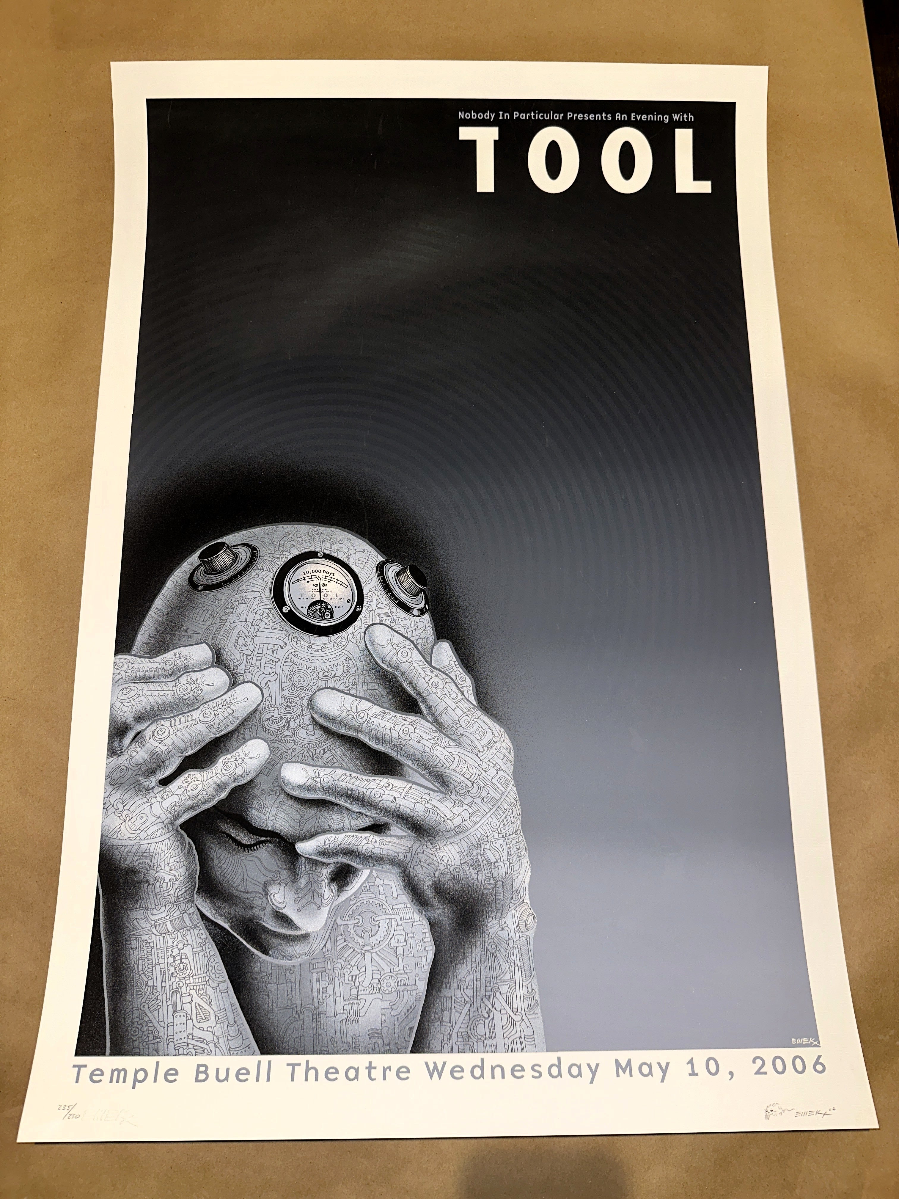 Tool 2006 Denver 10,000 Days Tour Concert Poster - Cyberman - Emek - art_print – Limited Collectibles