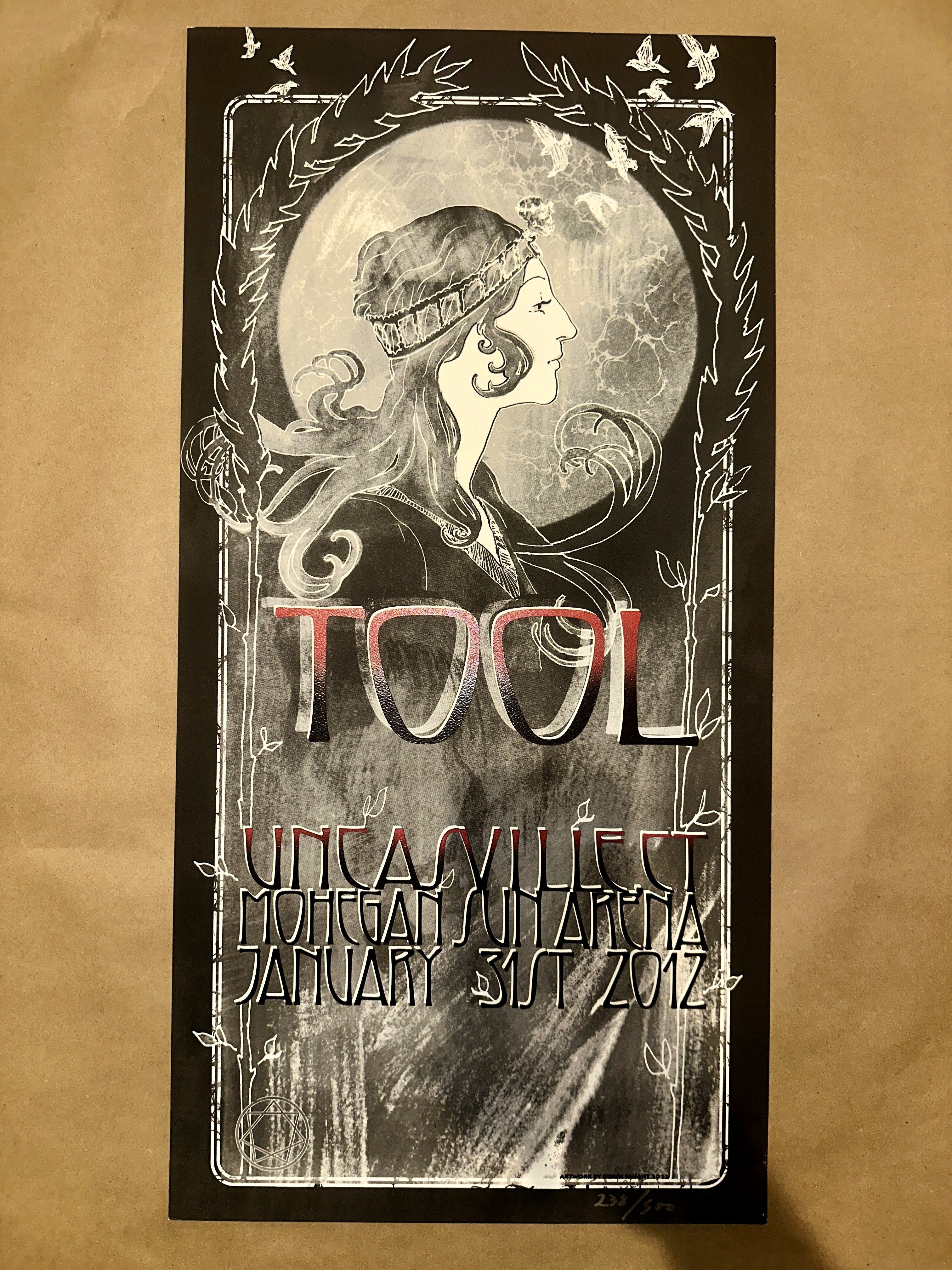 Tool 2012 Uncasville Limited Edition Concert Poster Korin Faught – Limited Collectibles