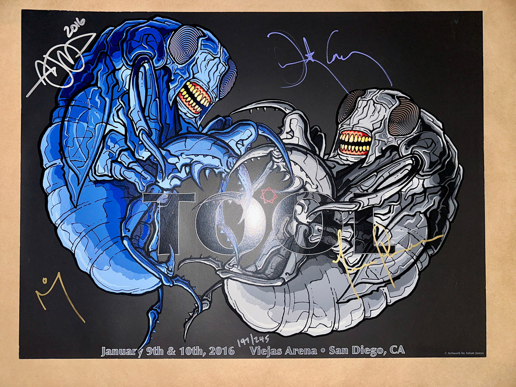 Tool 2016 San Diego Concert Poster - Band Signed - Adam Jones - art_print