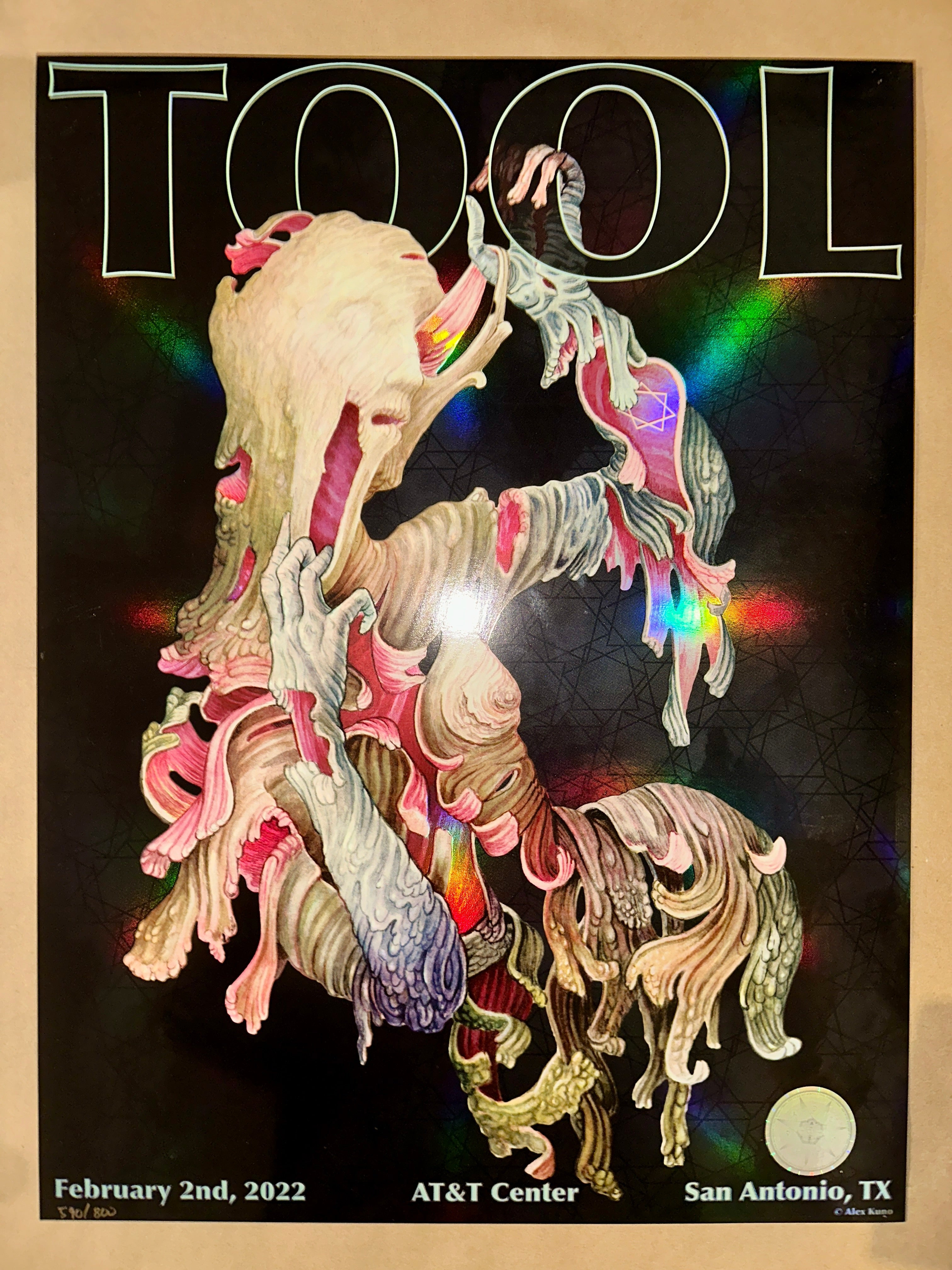 Tool 2022 San Antonio Fear Inoculum Tour Concert Poster - Alex Kuno - art_print – Limited Collectibles