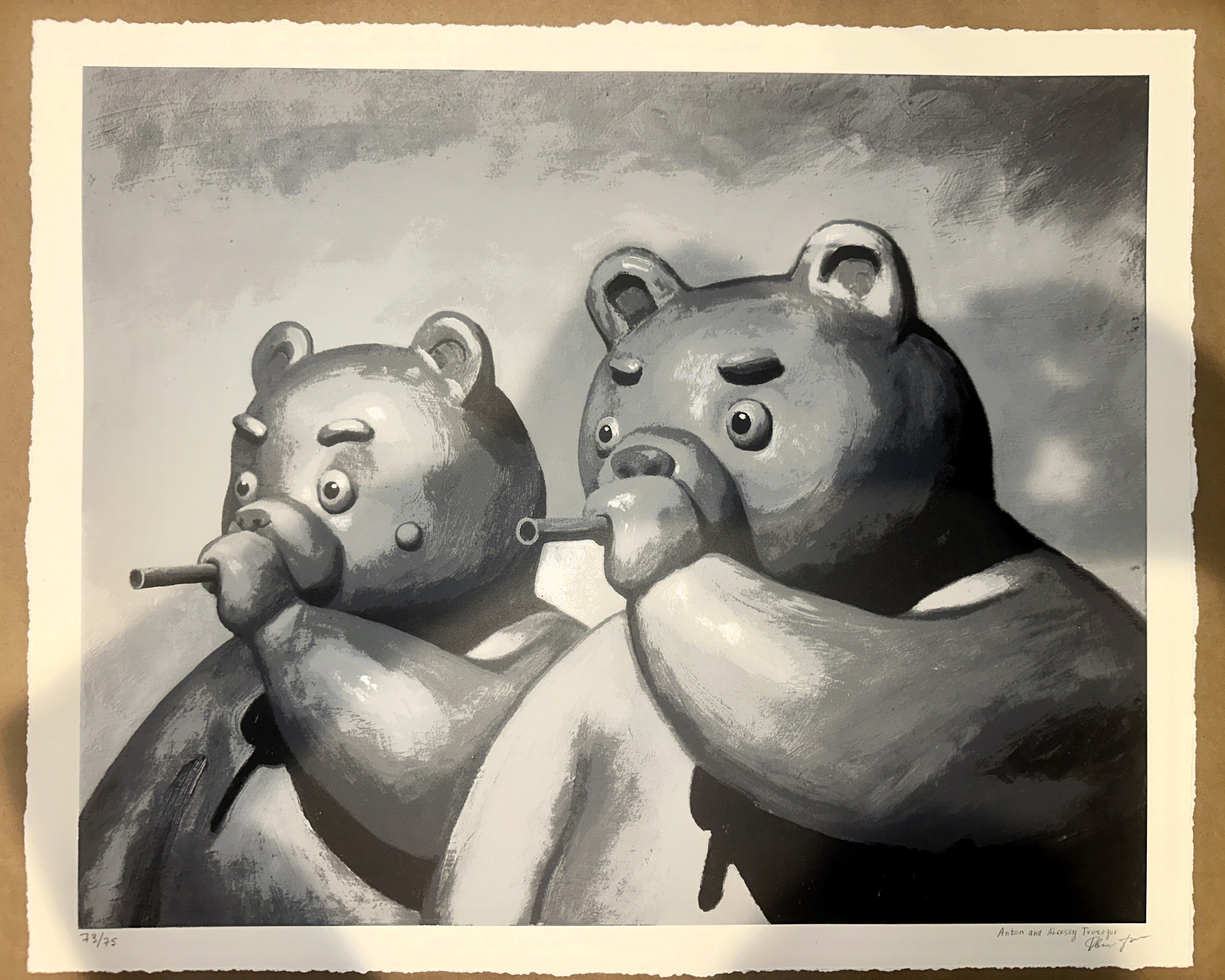 Tvorogov Brothers - Bears with Blowguns 2020 Signed & Numbered Art Print – Limited Collectibles