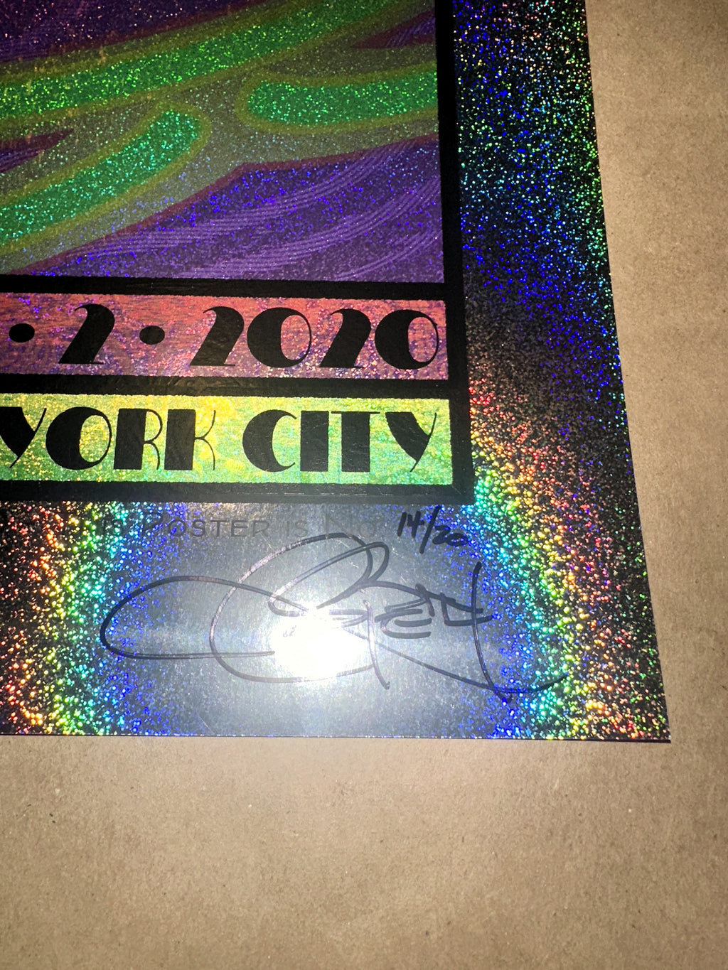 Widespread Panic 2020 New York City Concert Poster - Sparkle Foil Variant - Chuck Sperry signature
