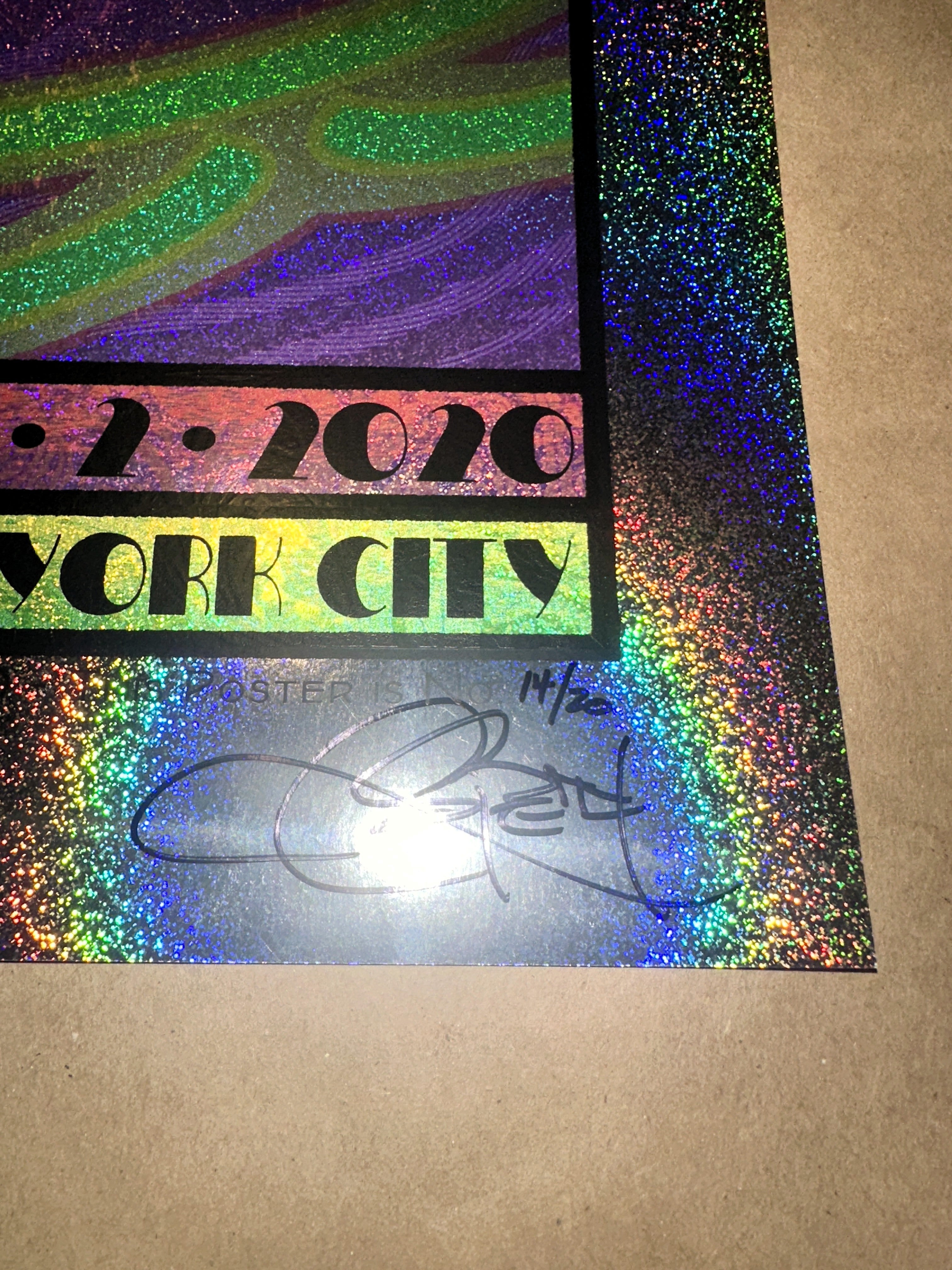 Widespread Panic 2020 New York City Concert Poster - Sparkle Foil Variant - Chuck Sperry signature – Limited Collectibles