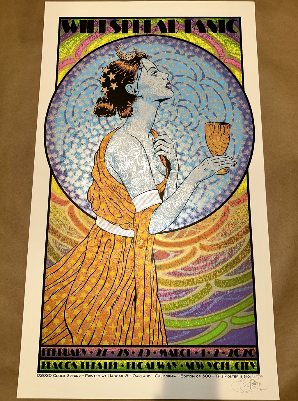 Widespread Panic Beacon Theater NYC 2020 Signed & Numbered Concert Poster - Chuck Sperry - art_print